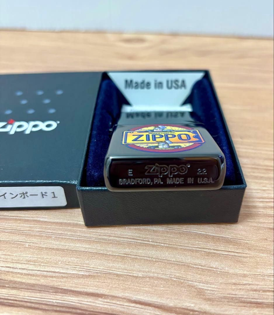 Zippo Signboard Zippocar Black Titanium Coating US Made Used