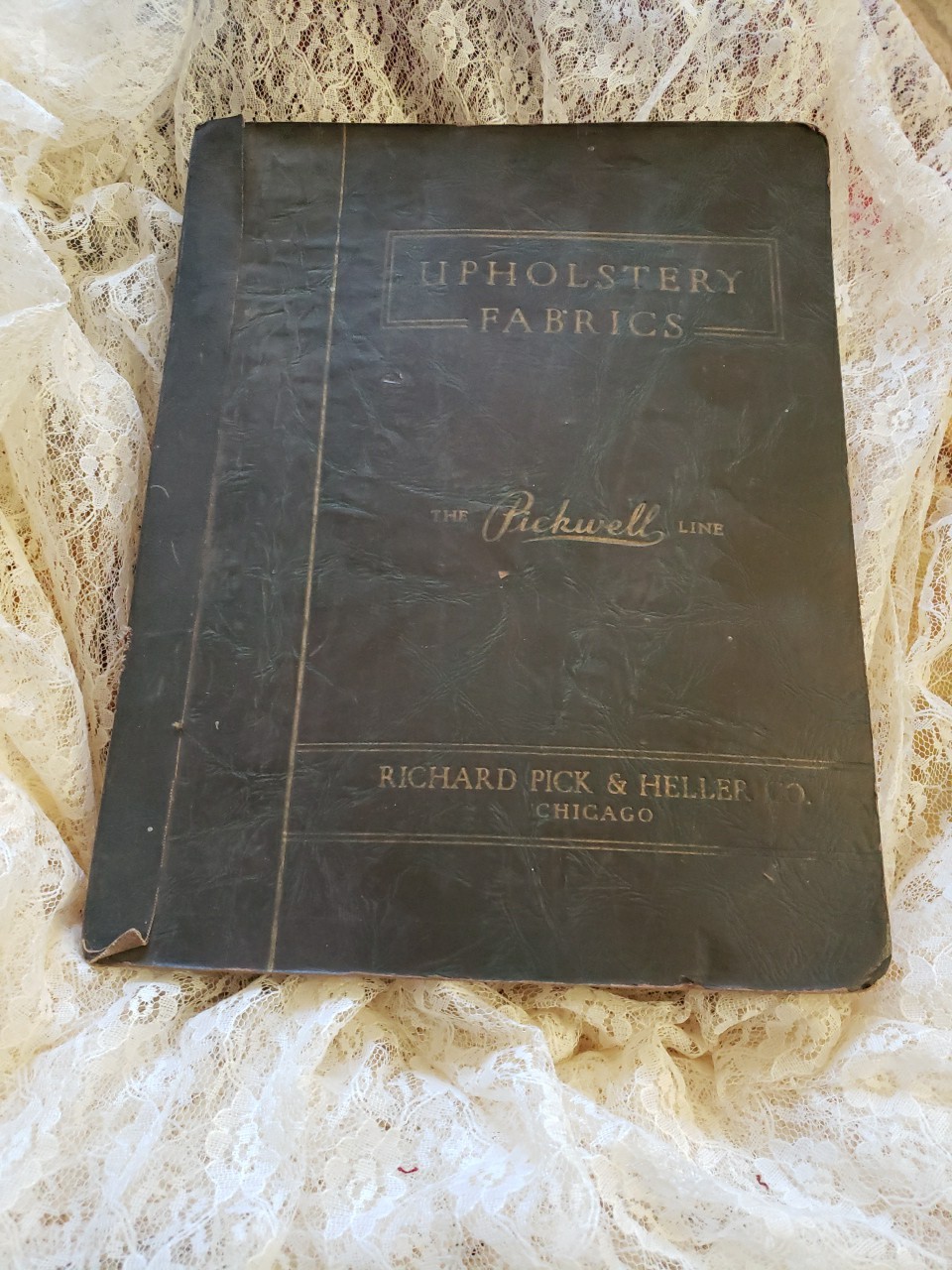 Antique Upholstery Fabrics Sample Book #2, The Pickwell Line, Chicago, Illinois