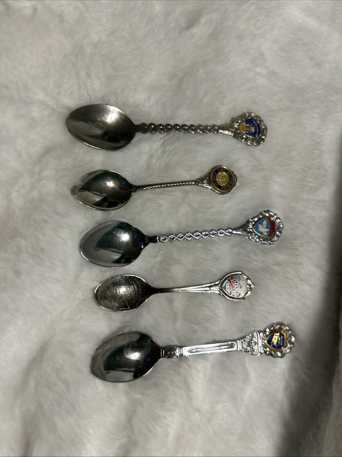 Vintage Lot of 6 Souvenir Spoons