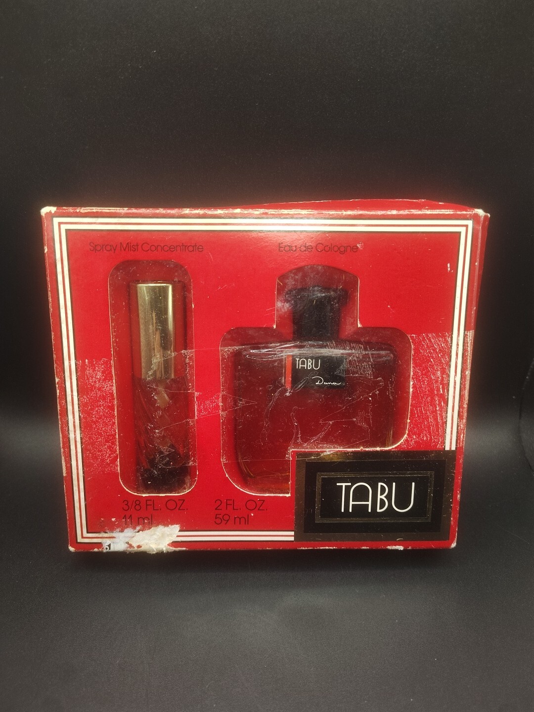 Vintage Tabu by Dana 2oz 59ml Eau de Cologne And Some Spray Mist Concentrate