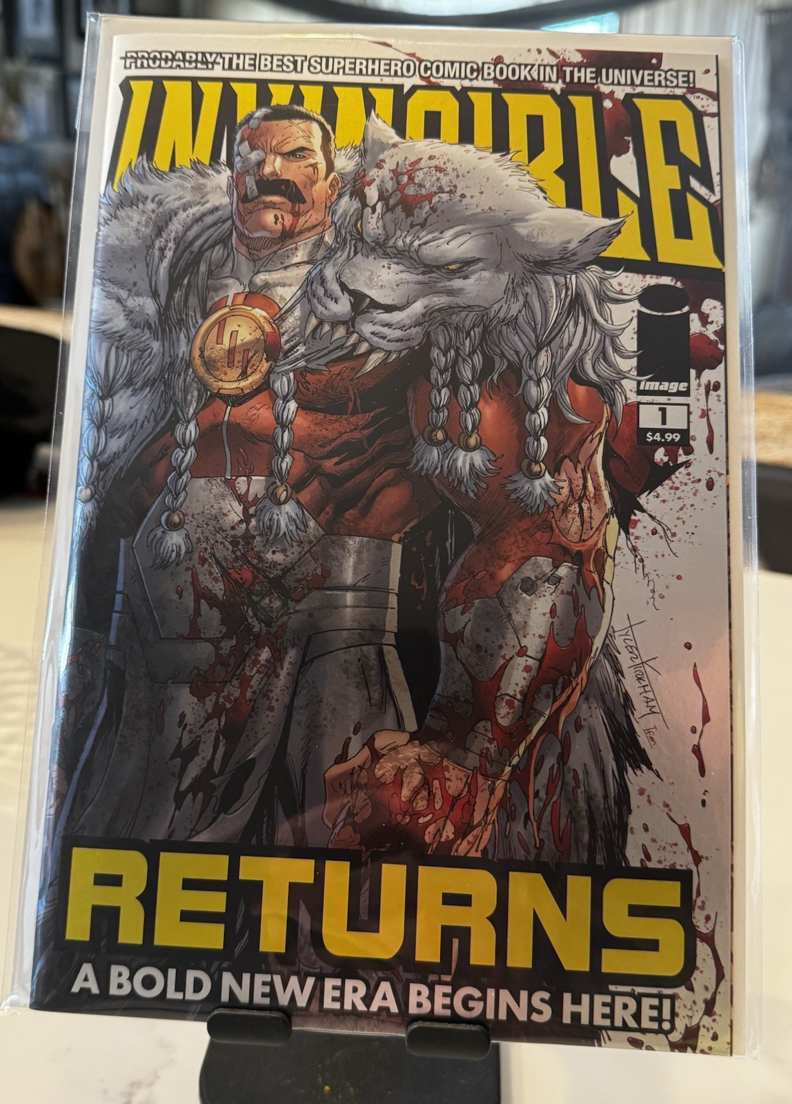 Invincible returns 1 Thragg Battle Damage Foil Tyler Kirkham (Ltd. to 1200)