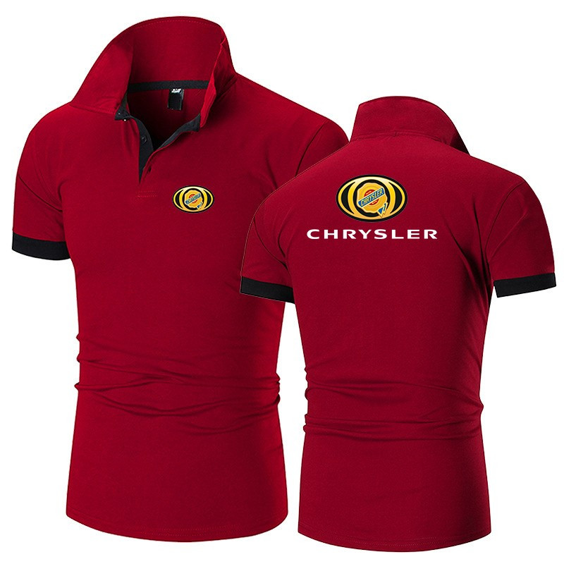Polo Chrysler T-Shirt Man Woman Sleeve Short Col Button Shirt Passion Auto