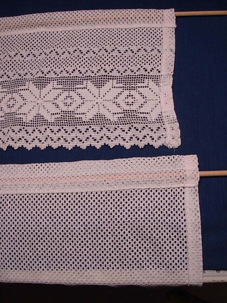 Vintage Lace Curtains Ivory Multiple Valences + Panels Rod Pocket Easy Care DYI