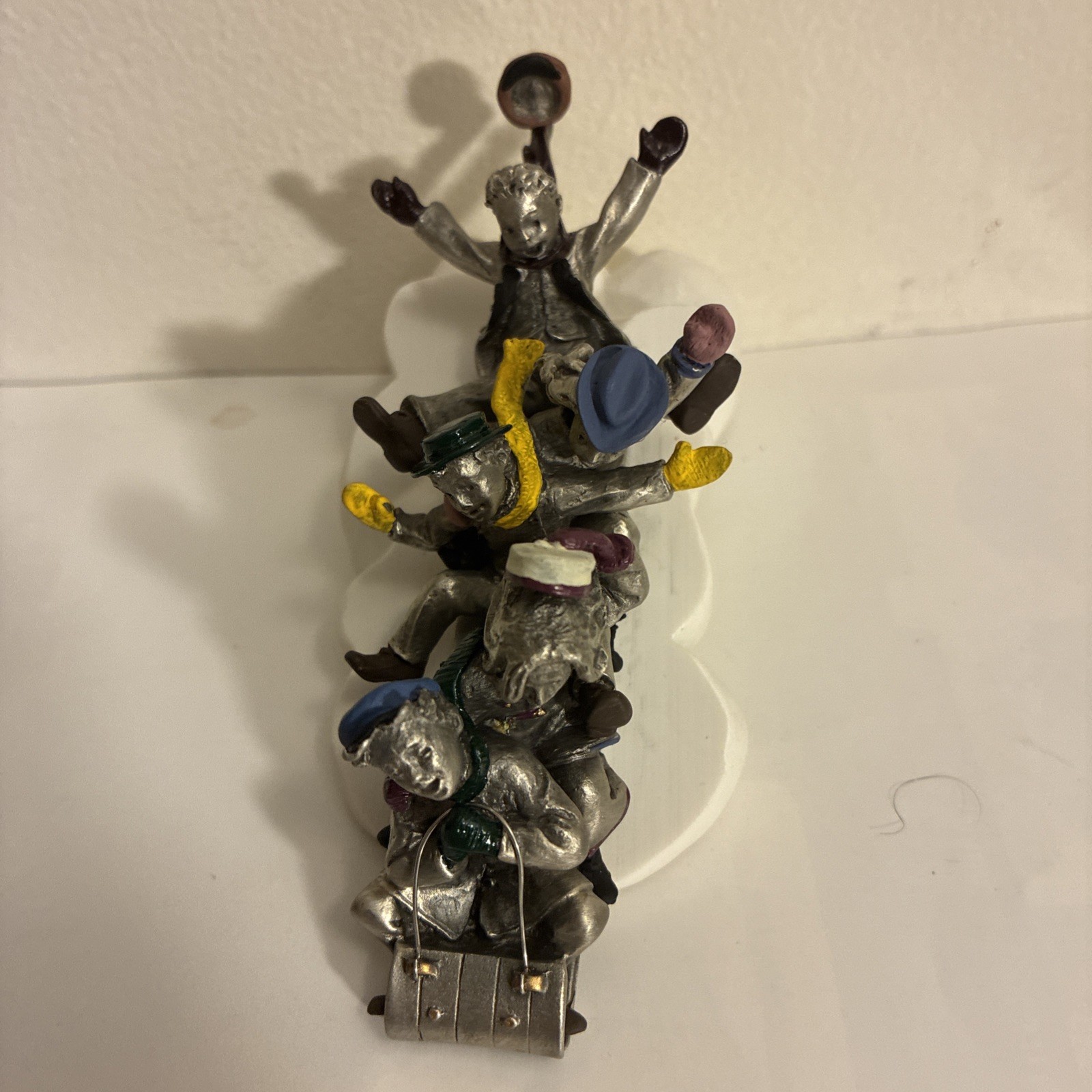 Hudson Pewter Villagers Limited Edition #7251 Toboggan Ride #1159/1500 NOS/NIB