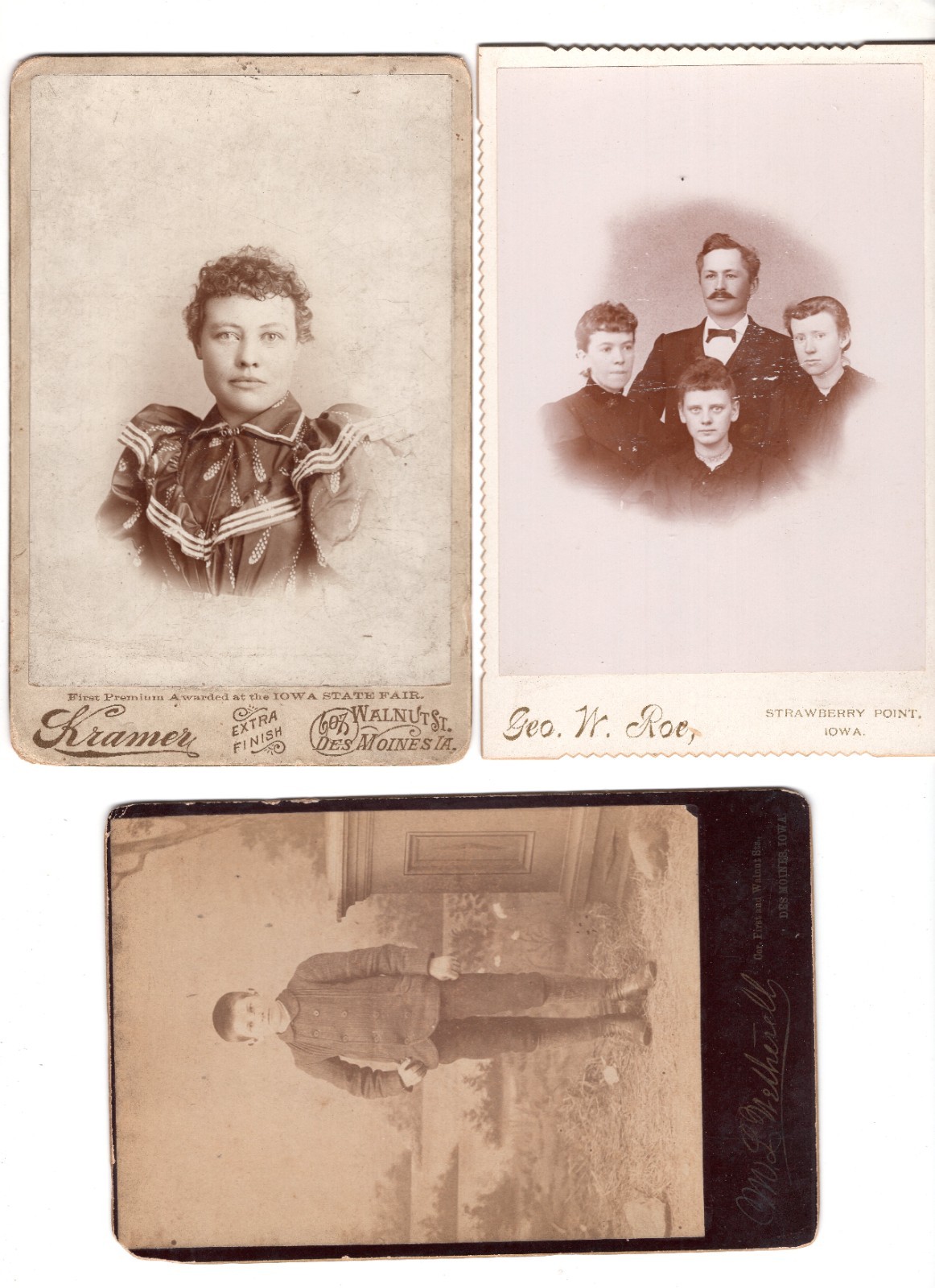 Cabinet Photos, Lot of 6, Iowa Images, Group 6278