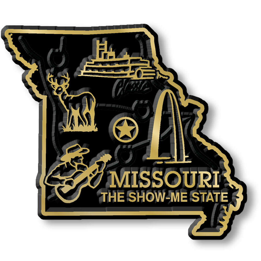 Missouri Small State Magnet by Classic Magnets, 2.2″ x 1.9″