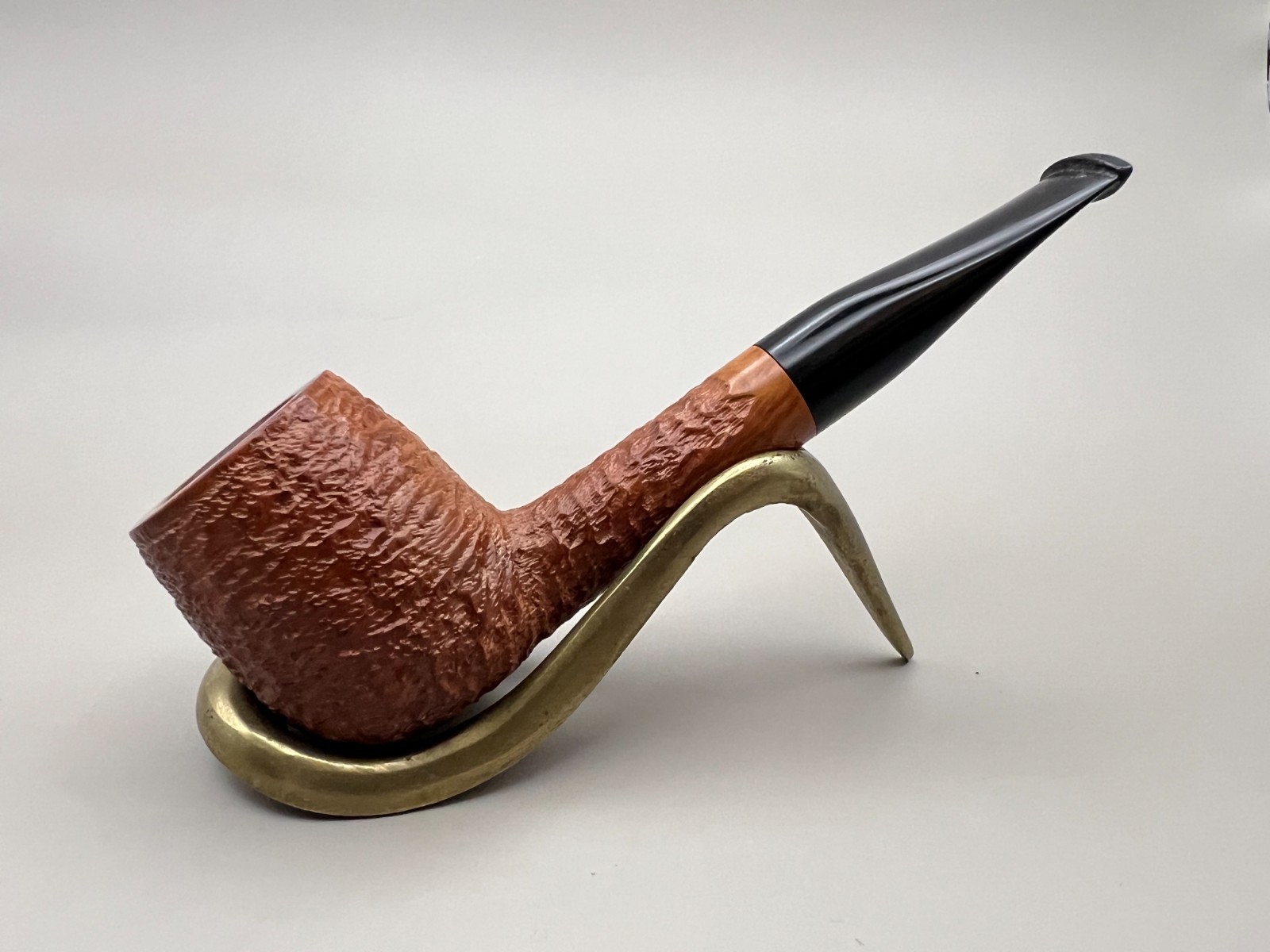 Johannes Hoffmann Rusticated Straight Apple Estate Pipe Hand Made in Denmark