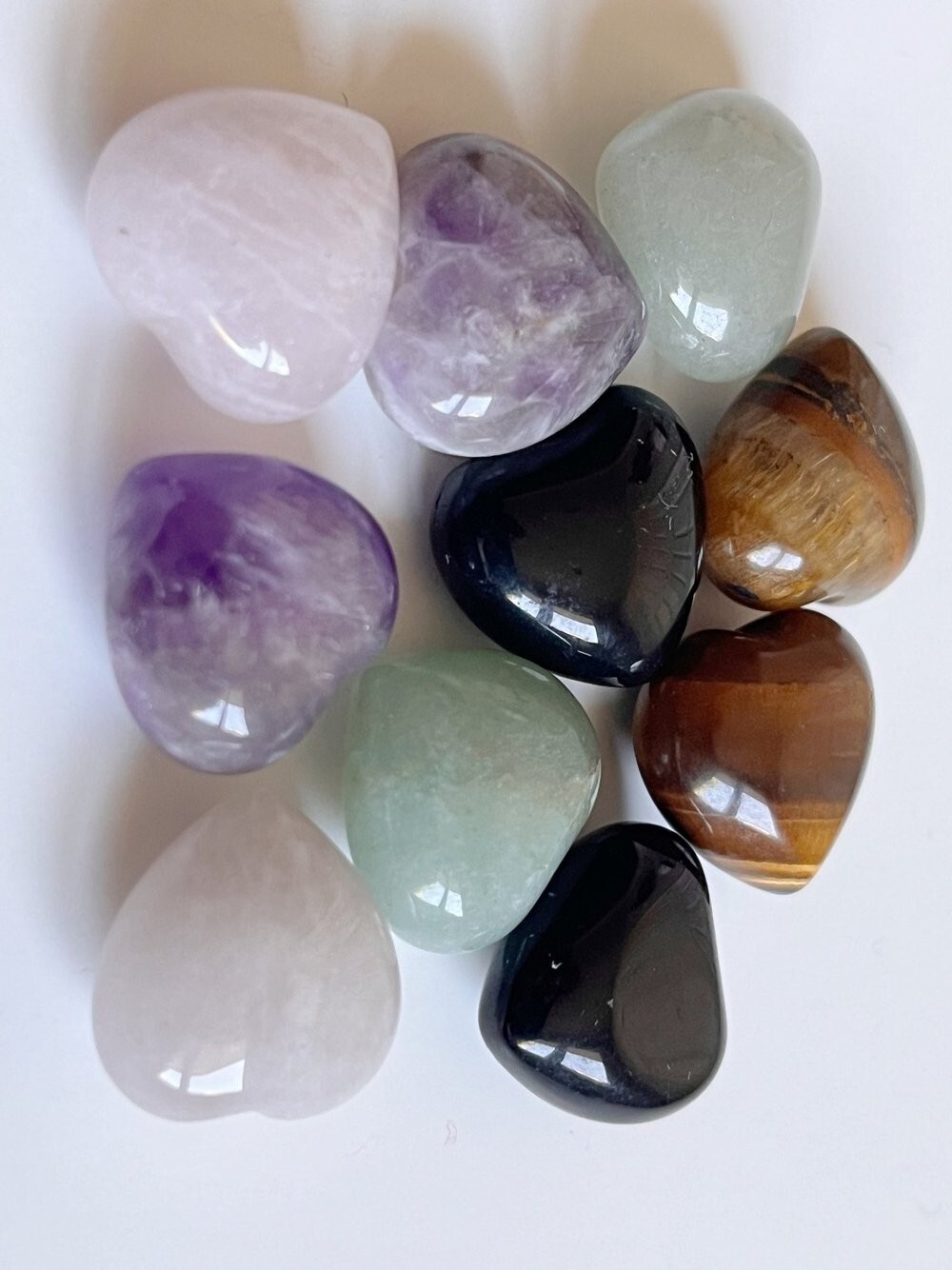 Heart Love Stones Natural Healing Crystals For Meditation & Manifestation Box