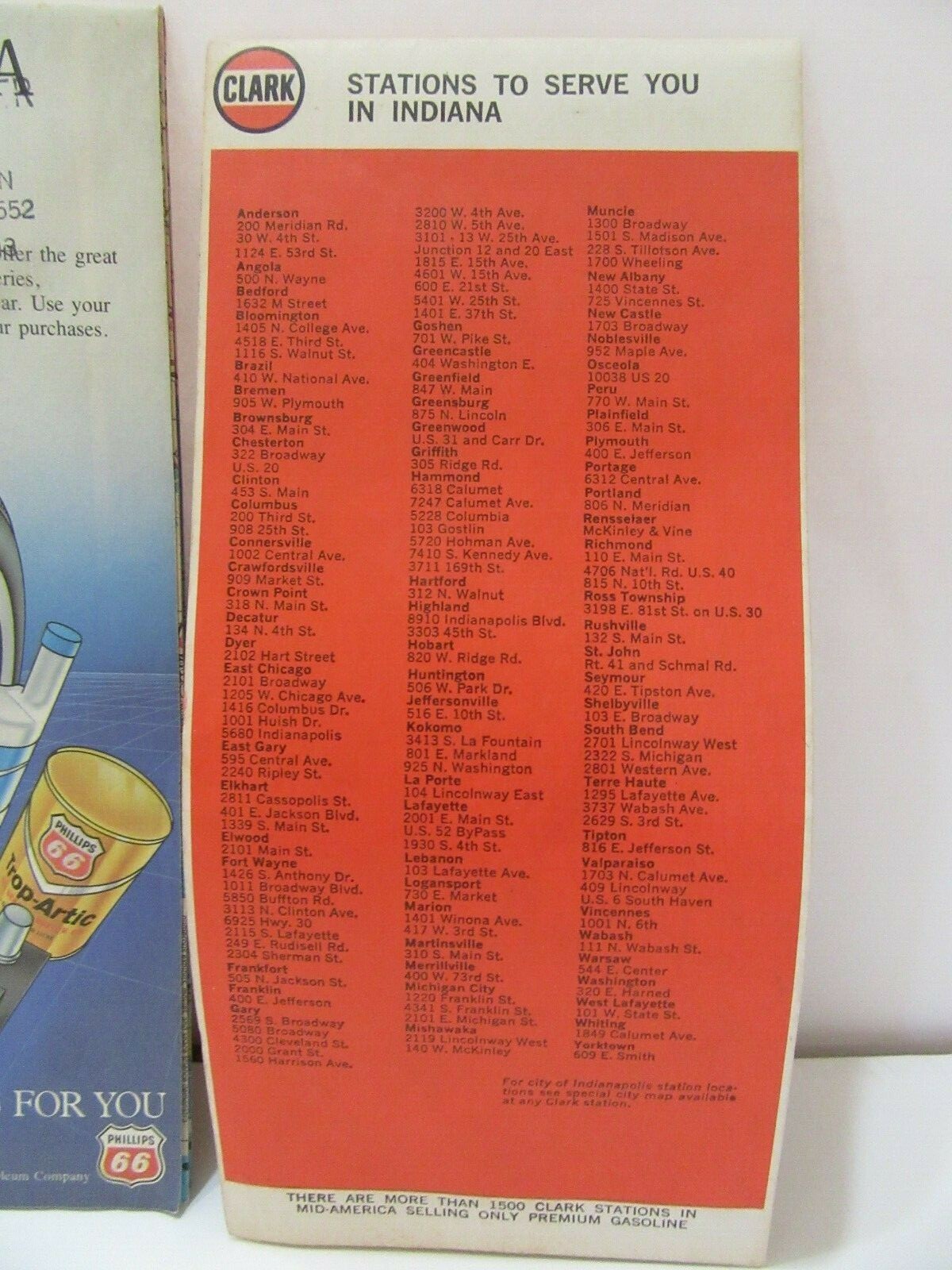 Vintage Phillips 66 Shell Clark DX Sunoco Gas Station Road Maps QTY of 4 GL-20