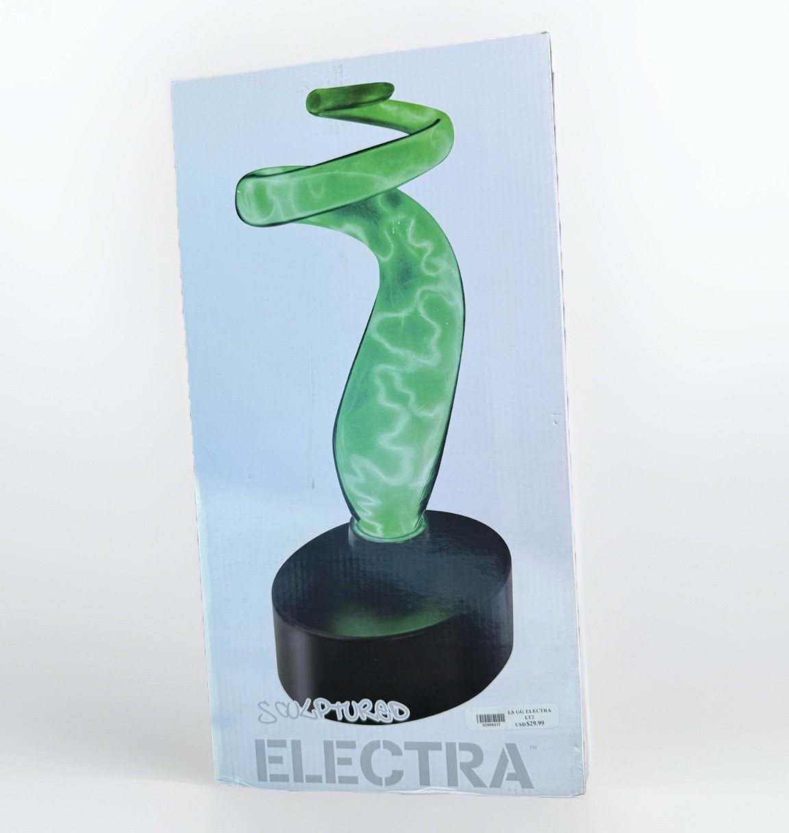 SEALED Y2K Lumisource Sculptured Electra Lava Lamp LT2 Green Glass VTG NOS