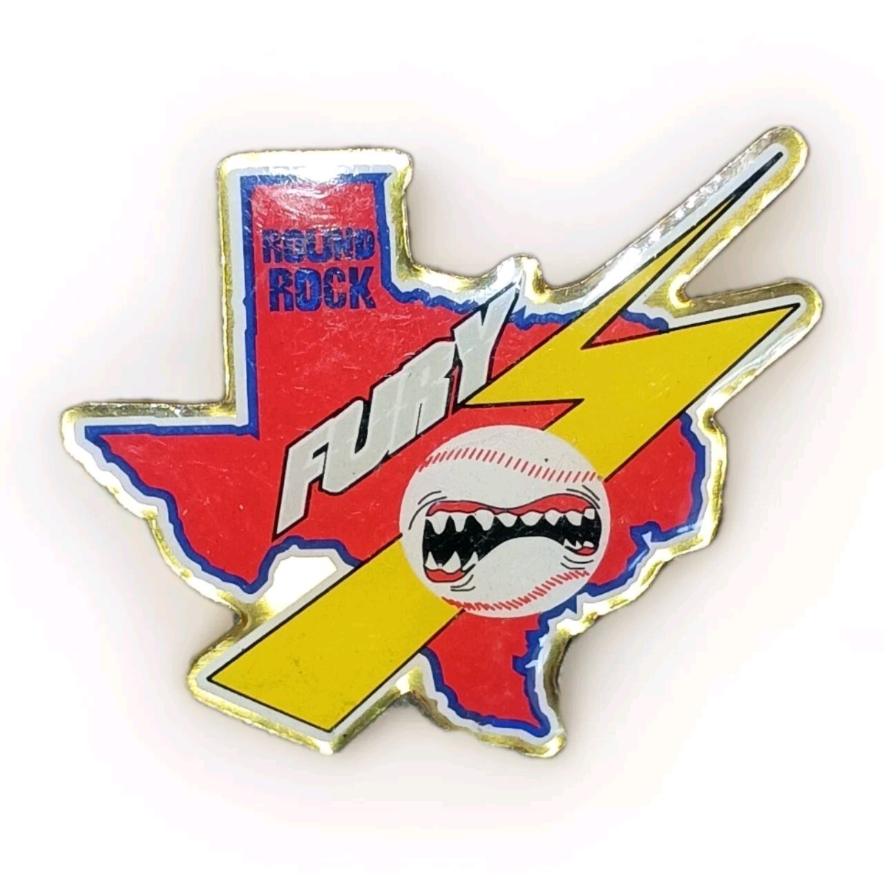 VTG Texas Fury Round Rock Baseball Lapel Pin Pinback