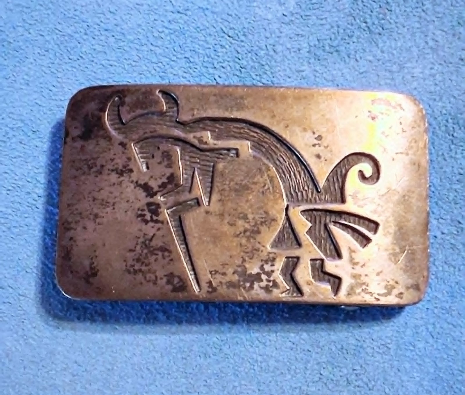Montano Gibbson Navajo Sterling Silver Belt Buckle Fits 1 1/4 Inch Belt