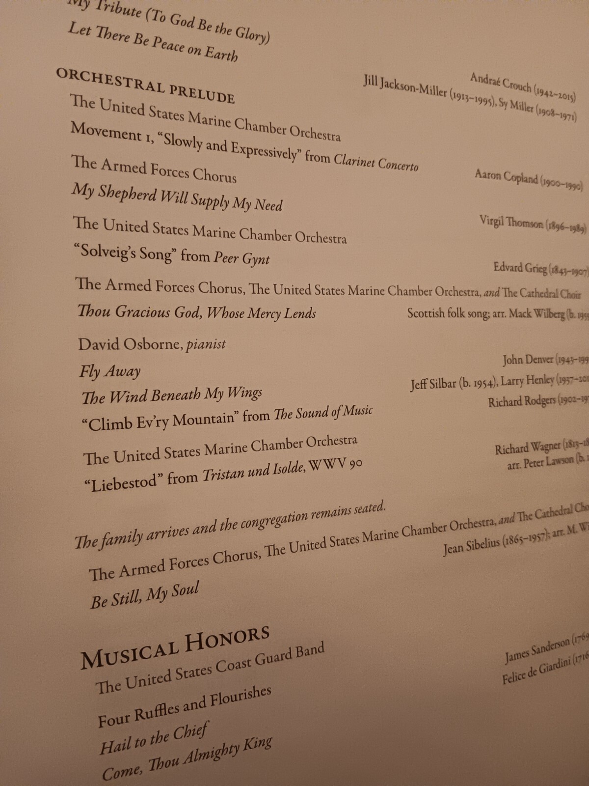 President Jimmy Carter Funeral Program 8.5×11 Copy
