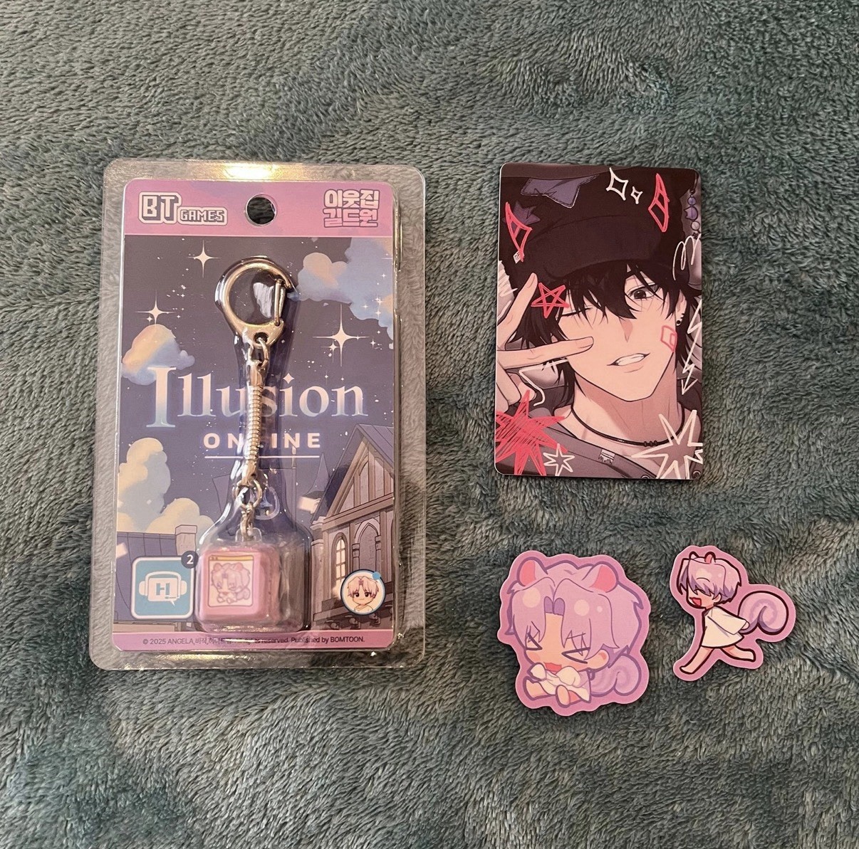 BL Yaoi Virtual Strangers Guild Member Next Door Manhwa Keycap Keyring Set