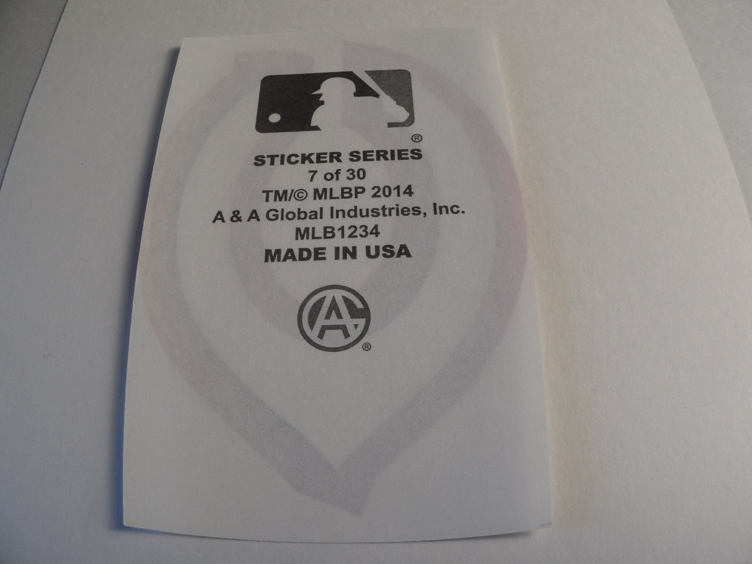 A & A Global Industries Cincinnati Reds MLB Sticker Series 7 of 30 2014