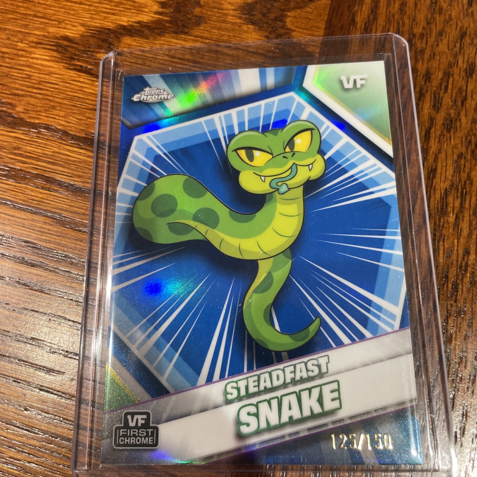 Topps Chrome VeeFriends Steadfast Snake Blue Parallel 125/150!!
