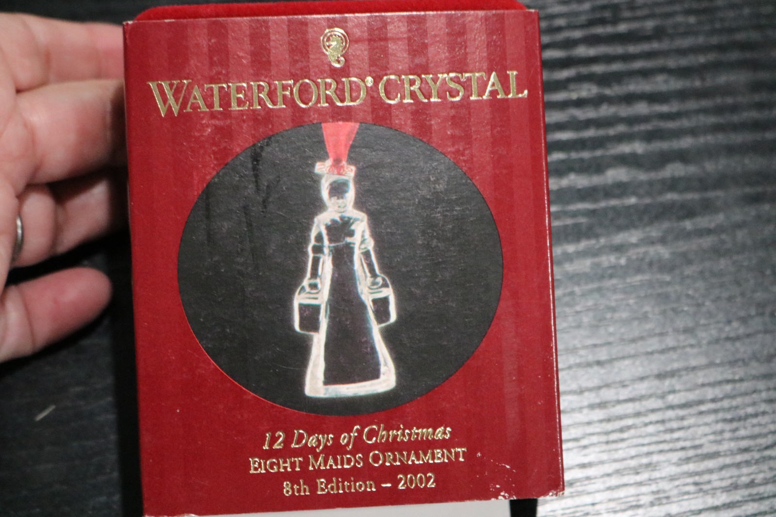 2002 Waterford 12 Days of Christmas Ornament NIB Maids a Milking