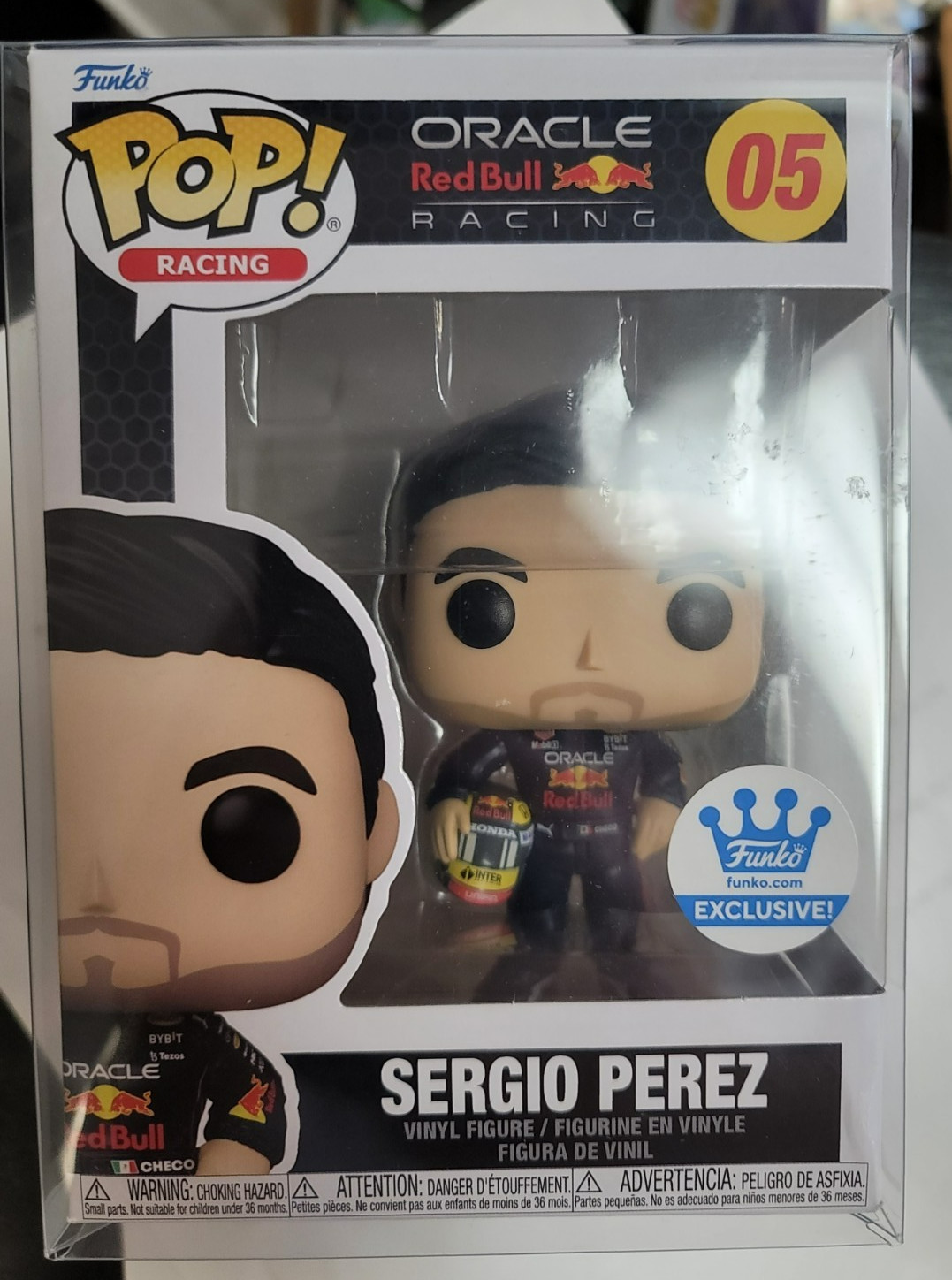 Sergio Perez With Helmet #05 Red Bull Racing Funko Pop Figure New Near Mint F1