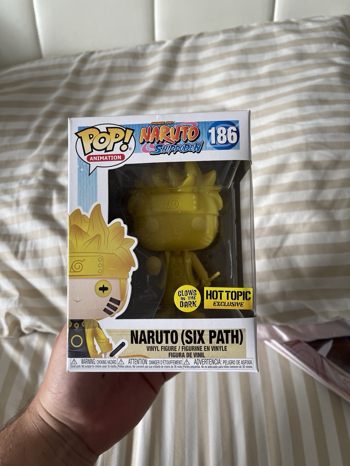 Funko Pop! Vinyl Naruto Uzumaki Glow Hot Topic Exclusive #186 Vinyl Figure New