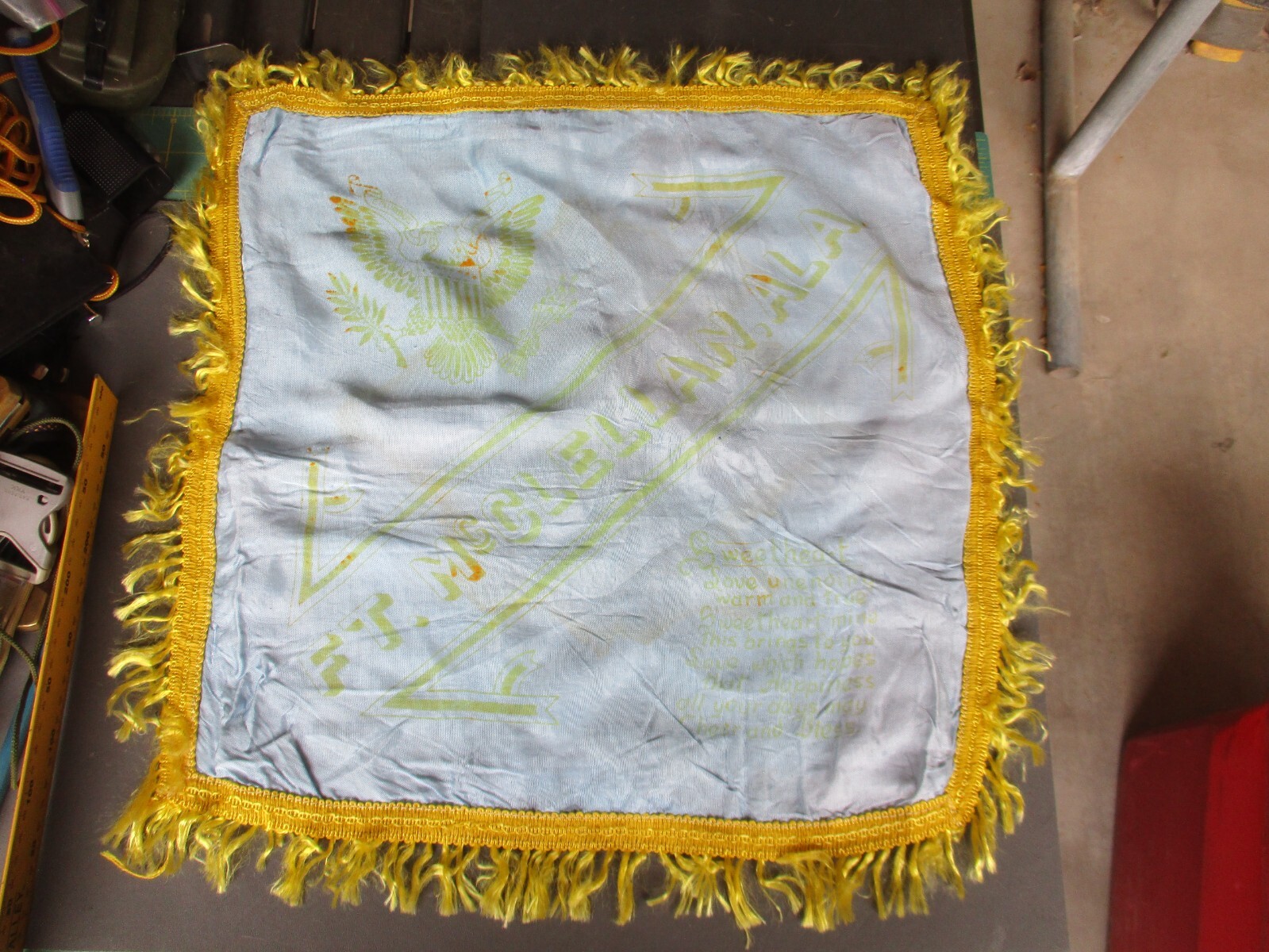WWII Ft McClellan, Alabama Sweetheart, Home Front Pillow Sham