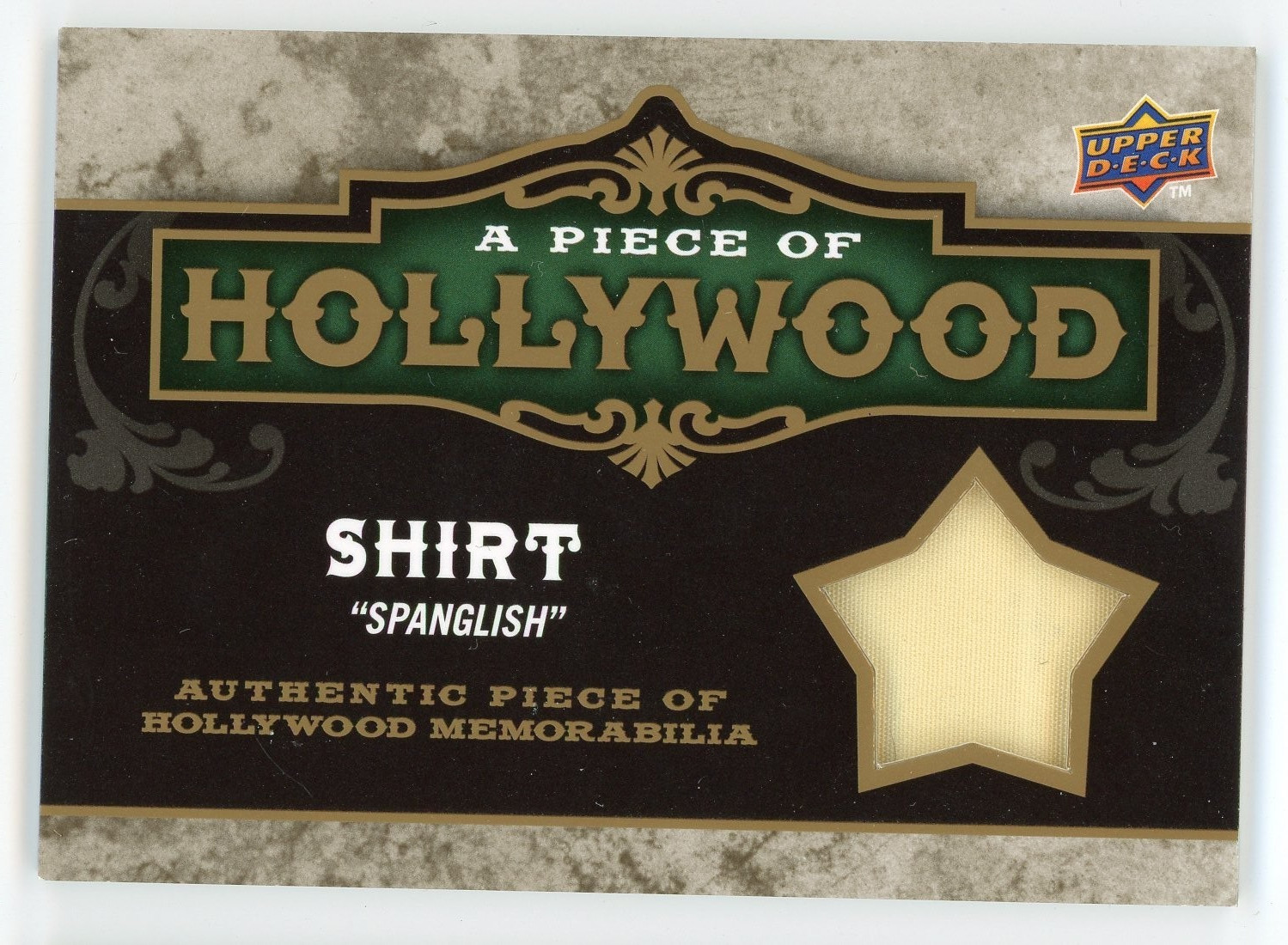 Adam Sandler-2009 Upper Deck A Piece of Hollywood #POH-SA Trading Card-Spanglish