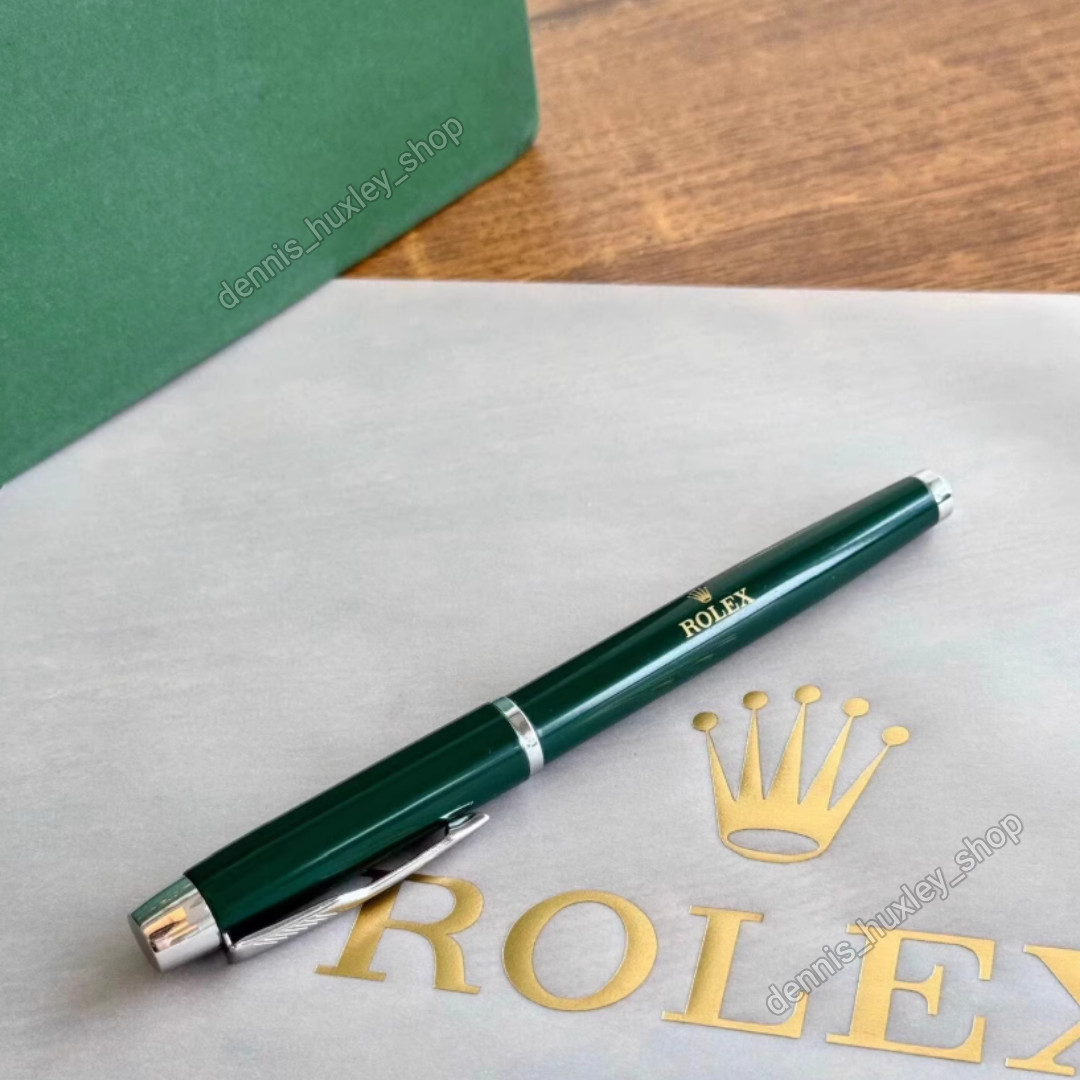 NEW ROLEX Green Gift Set Notebook Ballpoint Pen Folding Umbrella Luxury Gift Box