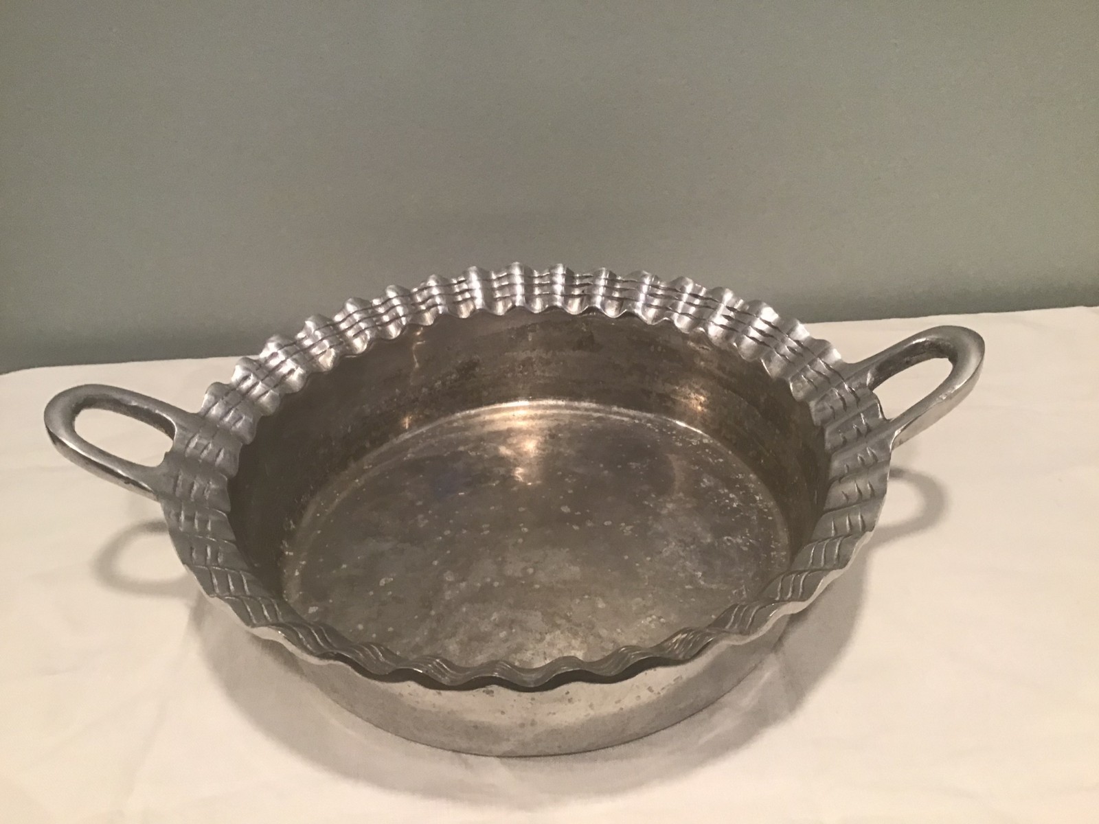 Solid Pewter Serving Tray, Made by Renowned Artisan Craft Shop