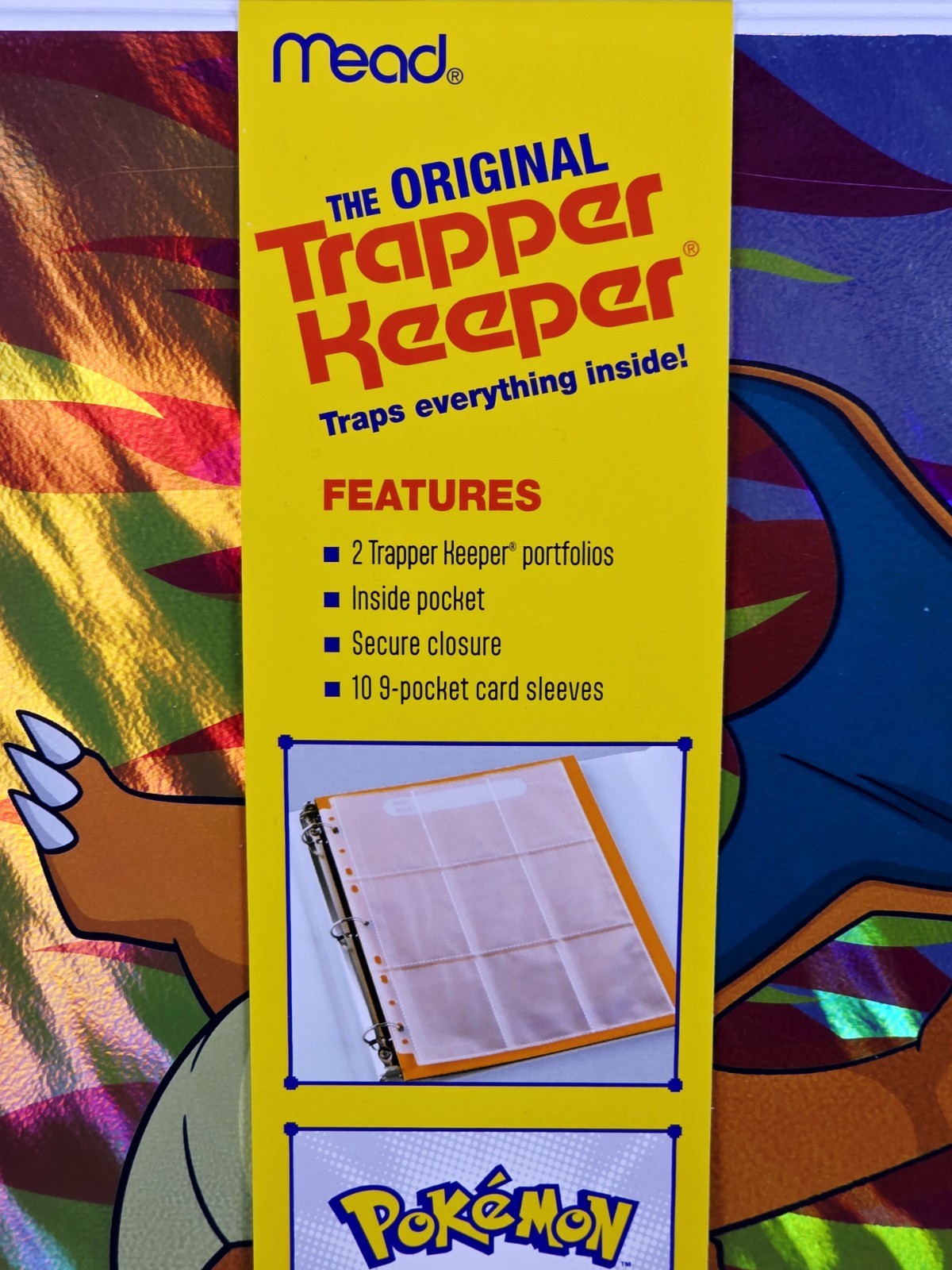 Pokemon x Target NWT Trapper Keeper Charizard Holographic TCG Binder Deadstock
