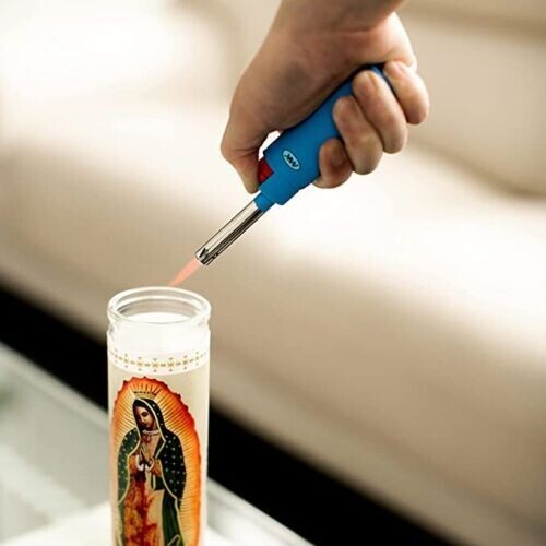 10 X MK LIGHTER Full Size Refillable Candle Windproof Jet Lighters Assor. Colors