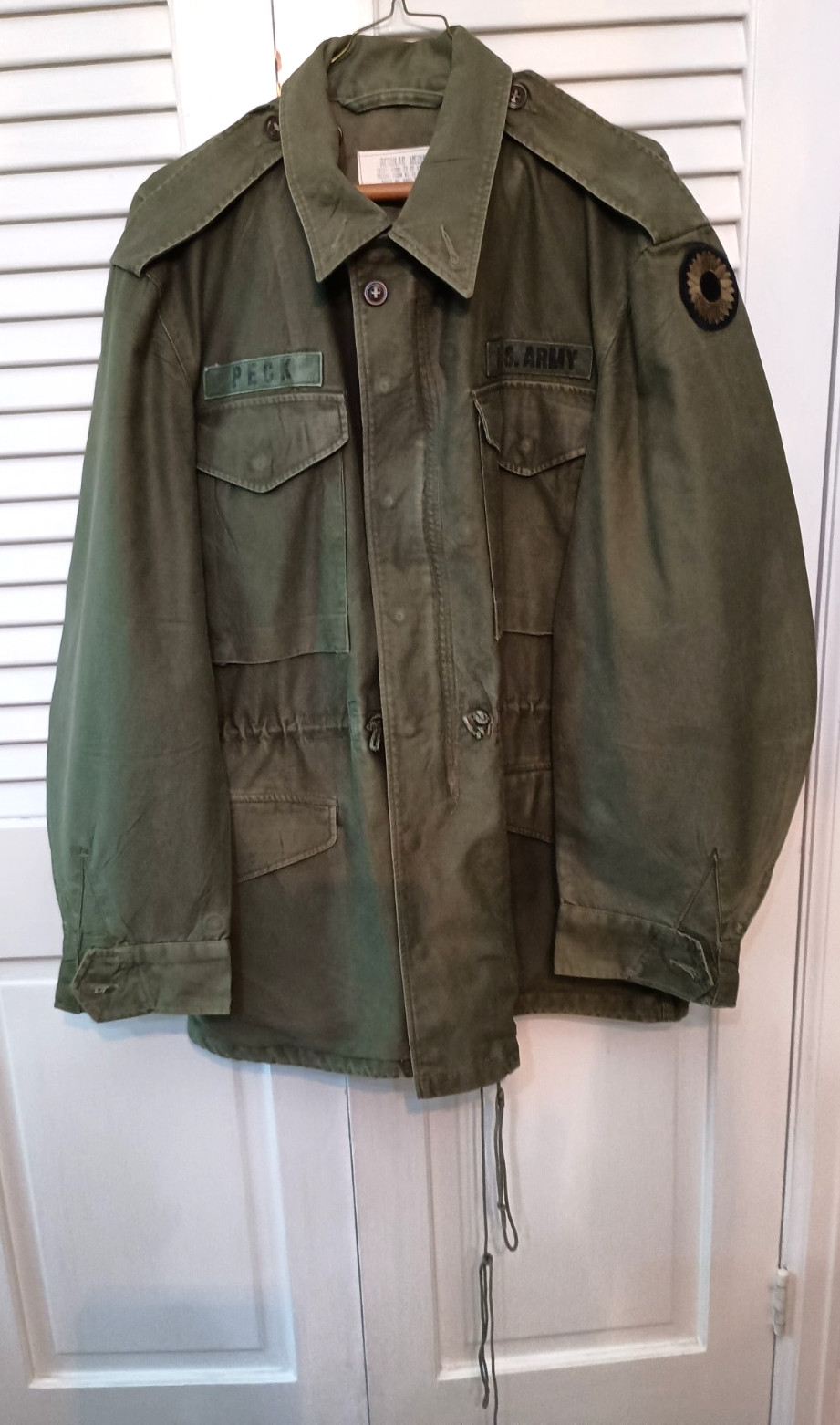 Vintage US Army Men’s Coat – Olive Green – Cohen Fein Co. – Reg Med – circa 1950