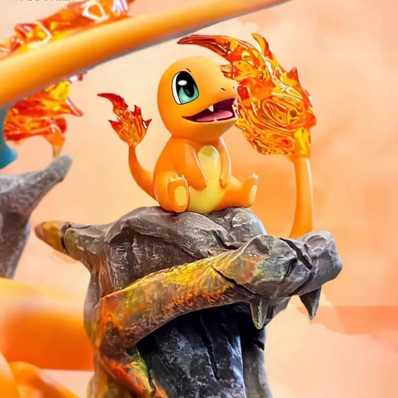 Charizard Fire Series Animation Figure Ornament Gift Purple PVC in Stock New 1PC