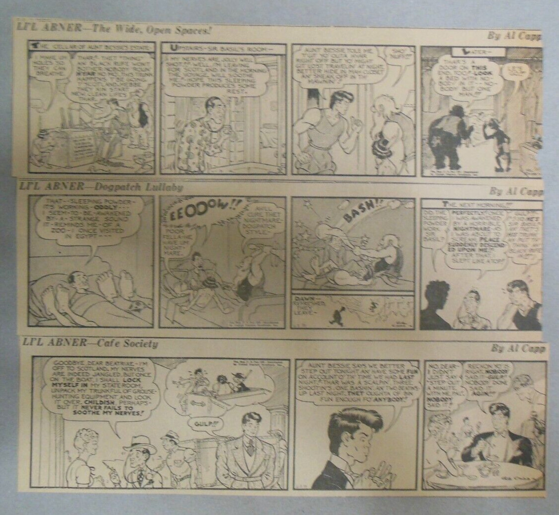 (26) “Lil Abner” Dailies by Al Capp from 6/1939 Size: 3 x 10 inches