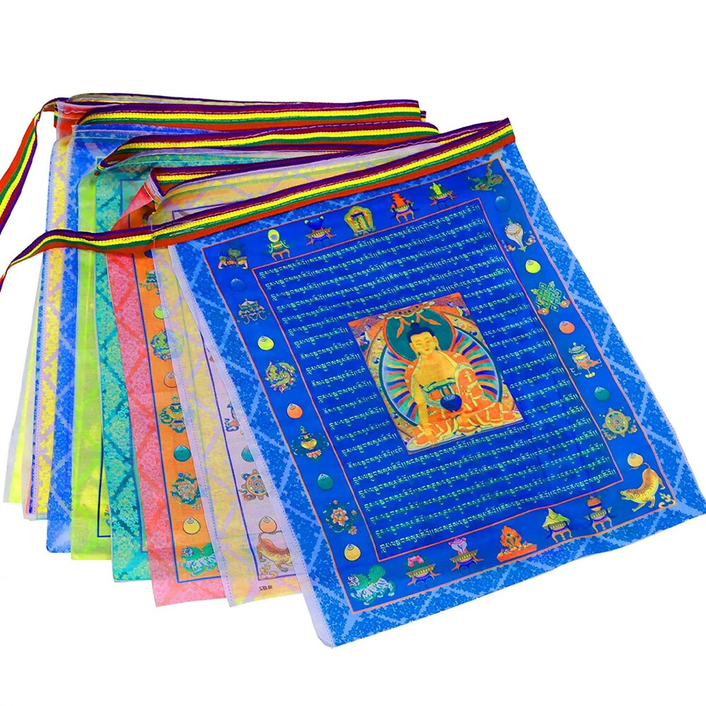 Tibetan Buddhist Prayer Flags 20Pcs Outdoor Meditation Traditional 11×14 inches