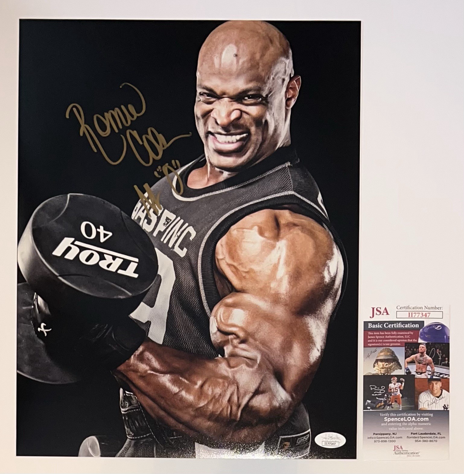 RONNIE COLEMAN HAND SIGNED 11×14 PHOTO 8X MR OLYMPIA LEGEND