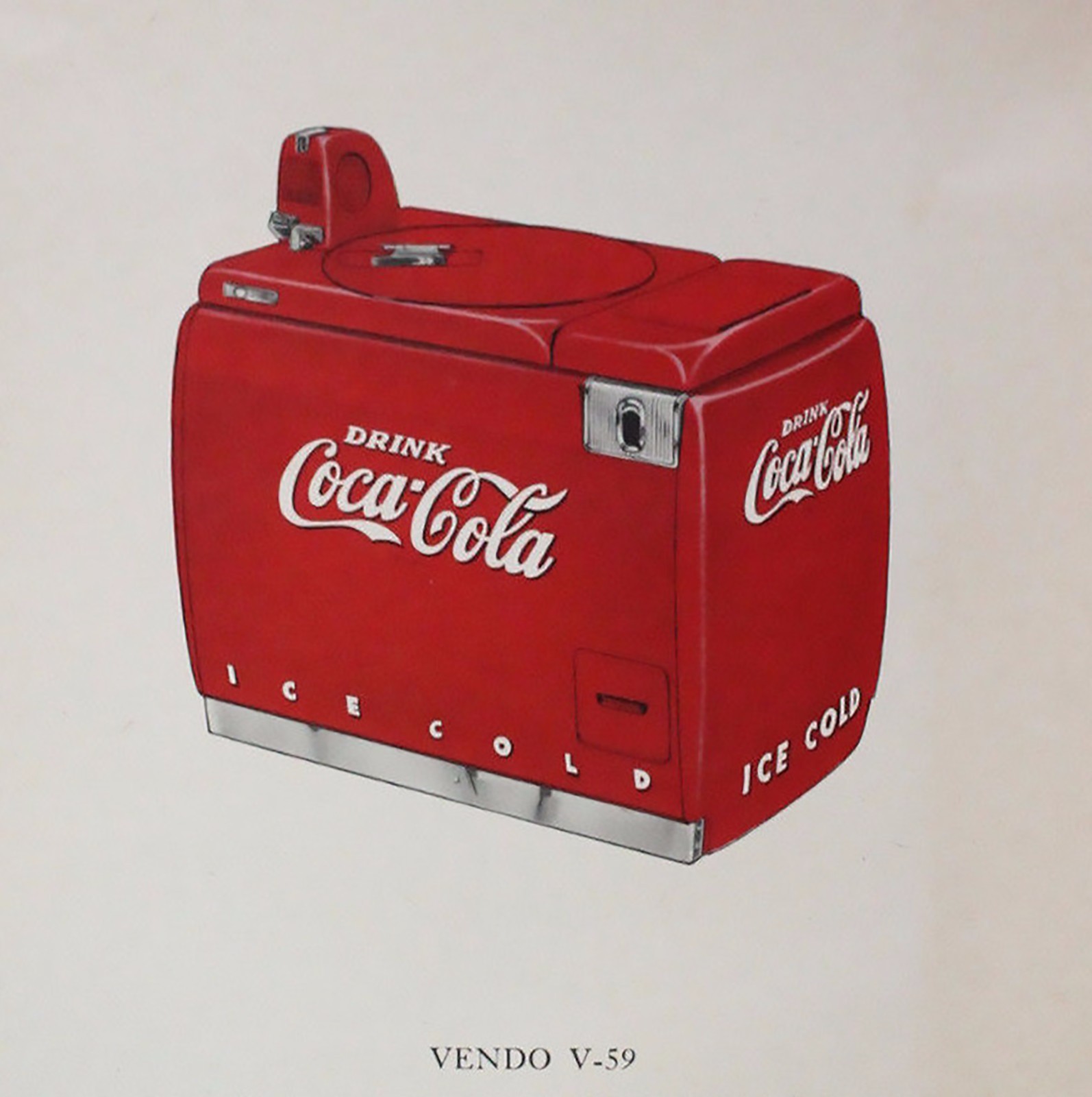 Coke Coca Cola Vendo V59 Machine Soda High Quality Metal Fridge Magnet 4×4 9885