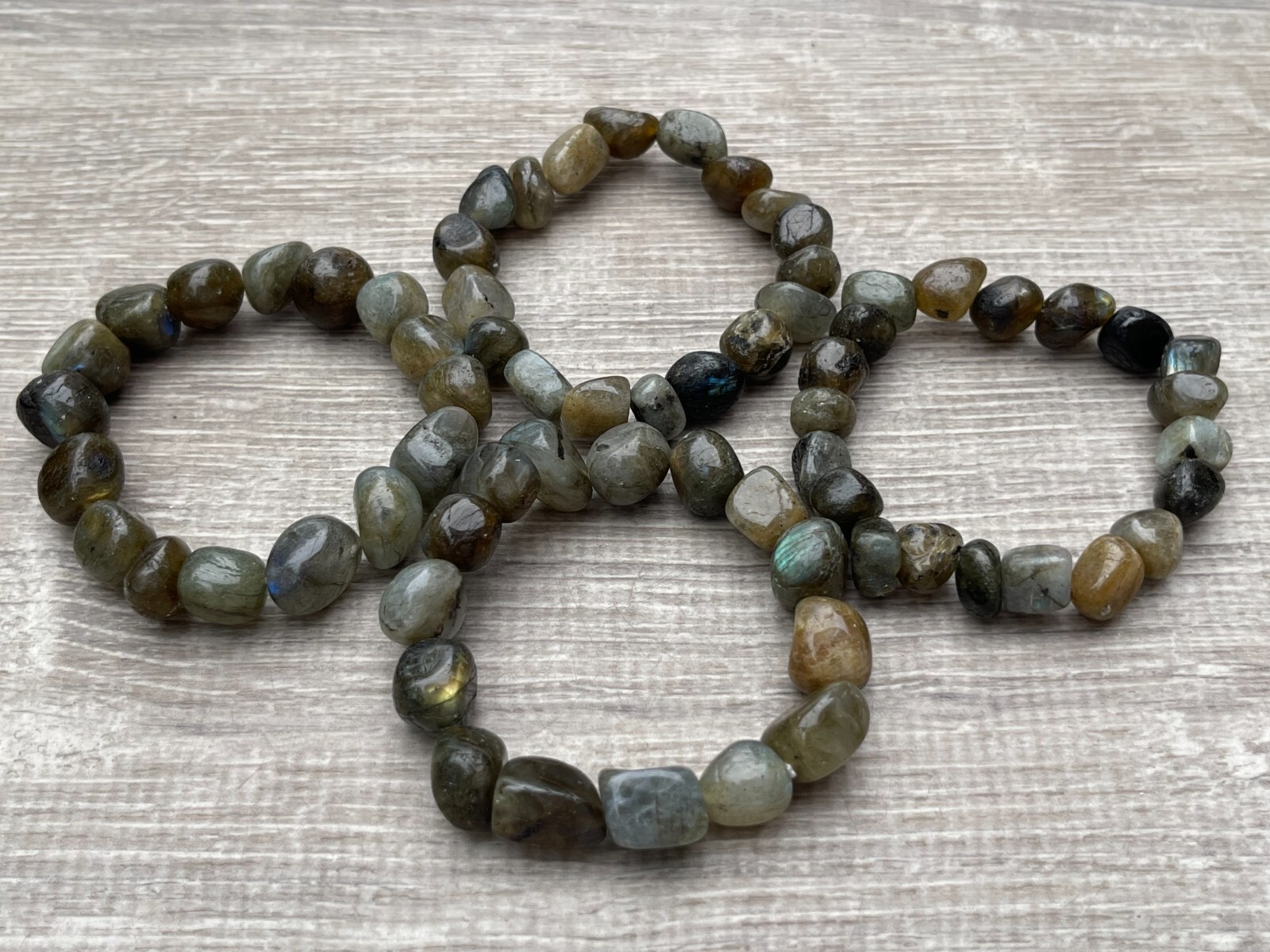 Grade A++Labradorite Tumbled Bracelet 8-12mm,Genuine Labradorite Nugget Gemstone