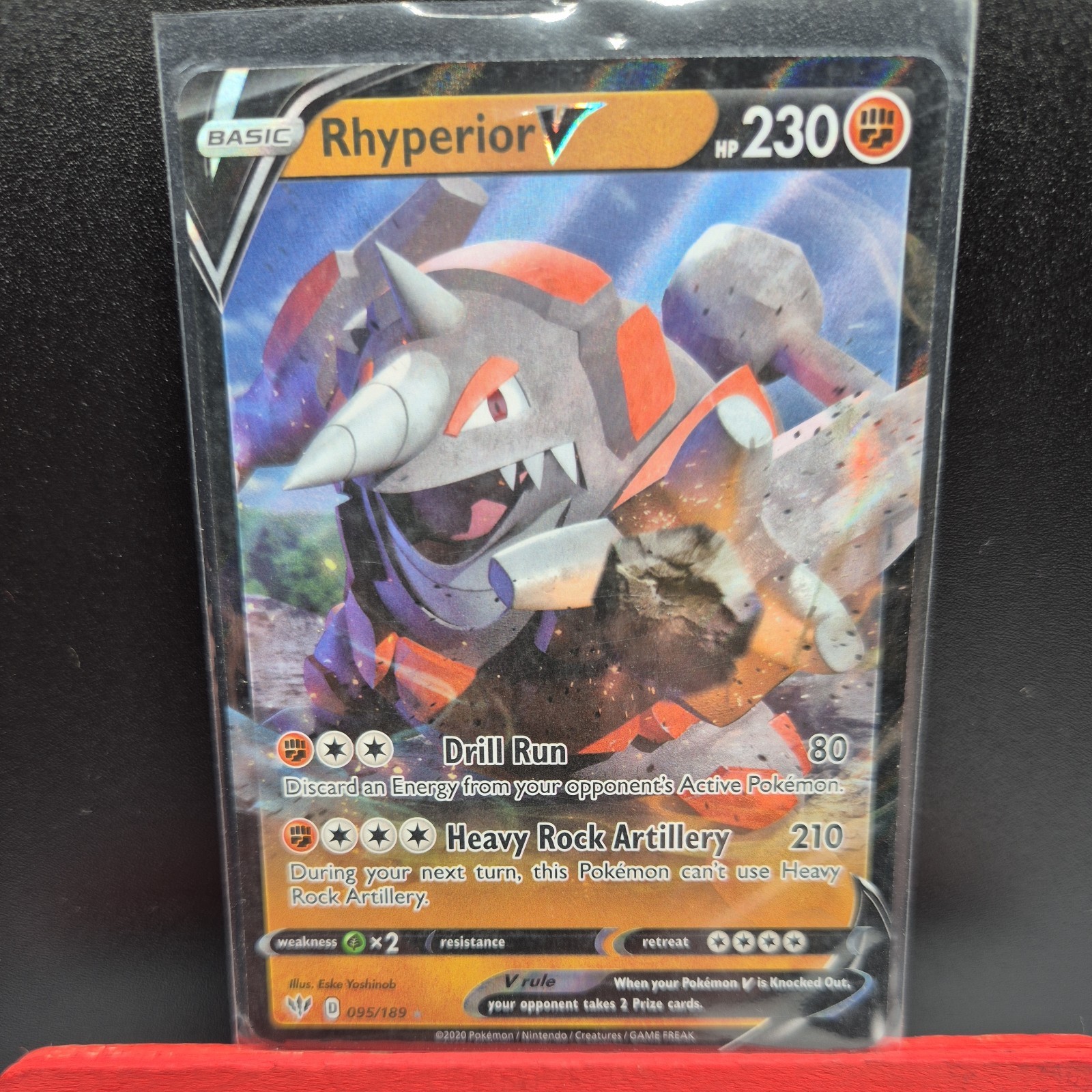 Pokémon TCG Rhyperior v Darkness Ablaze Holo Ultra Rare Card 095/189