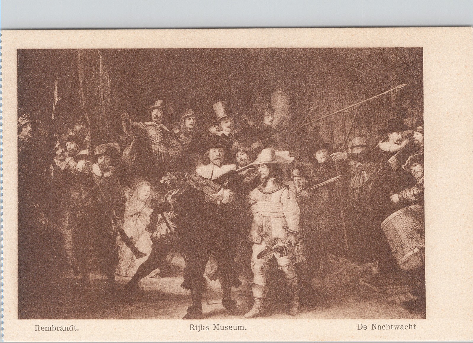 Divided Back Postcard Amsterdam Netherlands Rembrandt Night Watch