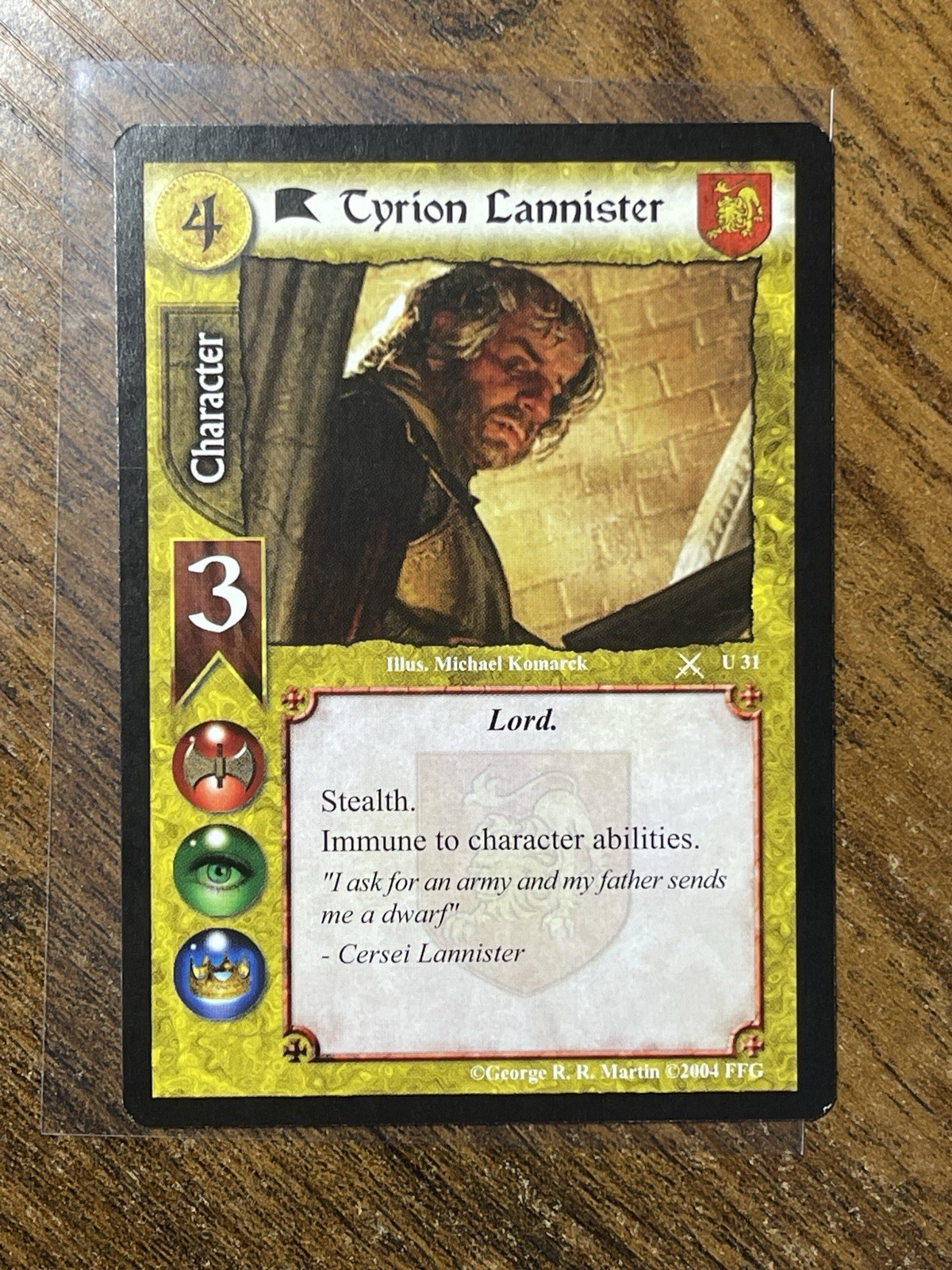 2004 FANTASY FLIGHT GAME OF THRONES TCG TYRION LANNISTER VALYRIAN EDITION
