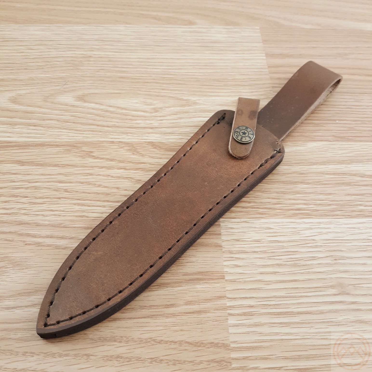 Commando Fixed Knife 6.25″ Stainless Steel Double Edge Dagger Blade Wood Handle