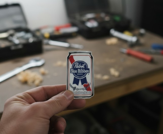 Pabst Blue Ribbon Beer premium Vinyl Sticker Decal PBR 3 Inch x 1.7 Inch USA