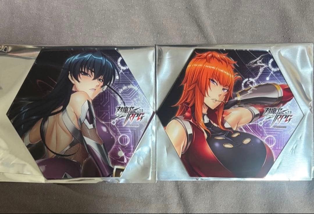 14+ Taimanin Asagi RPG Collaboration Cafe Acrylic Coaster Set 2 Pieces Near Mint