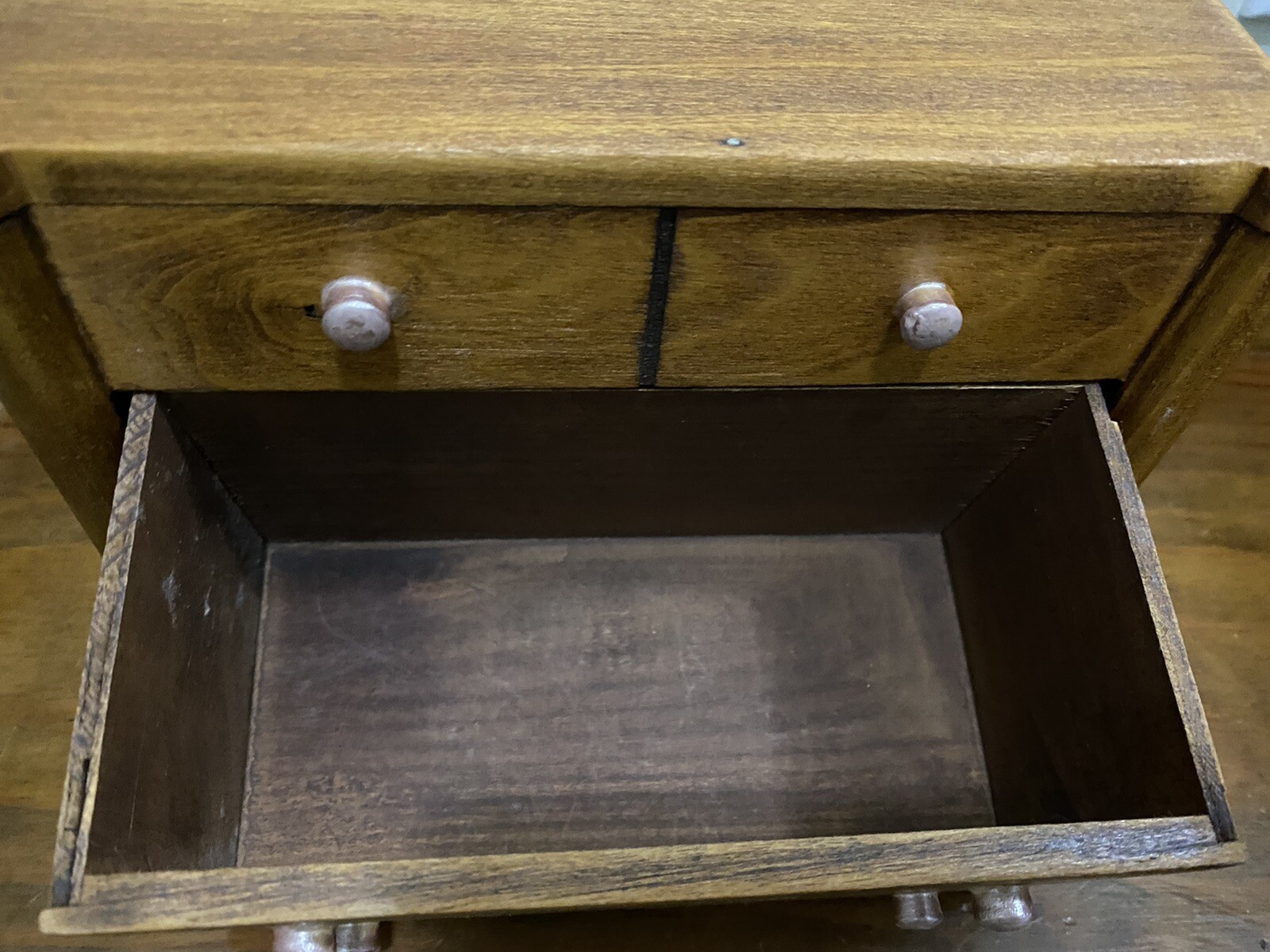 vintage wooden dresser furniture piggy banks coins bank 8.5″ L X 6.5″ H X 4″ W