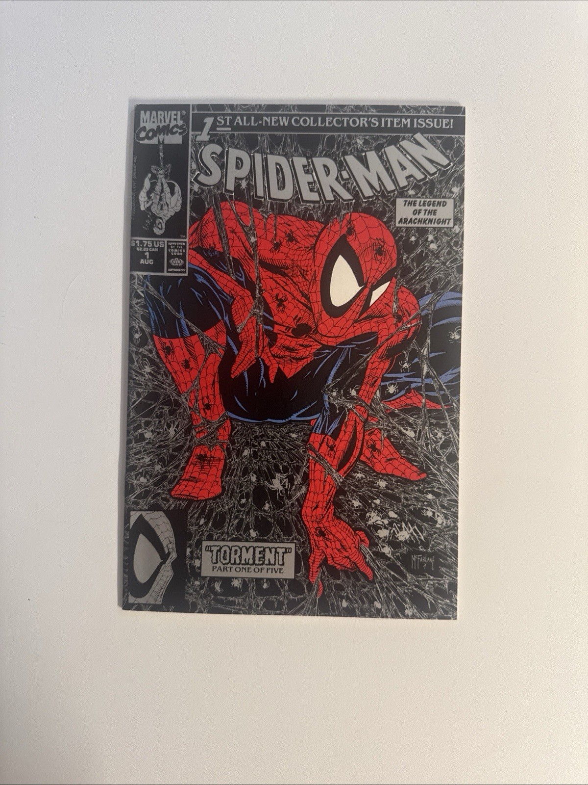 Spider-Man #1 1990 McFarlane The Legend of The Arachknight SILVER EDITION