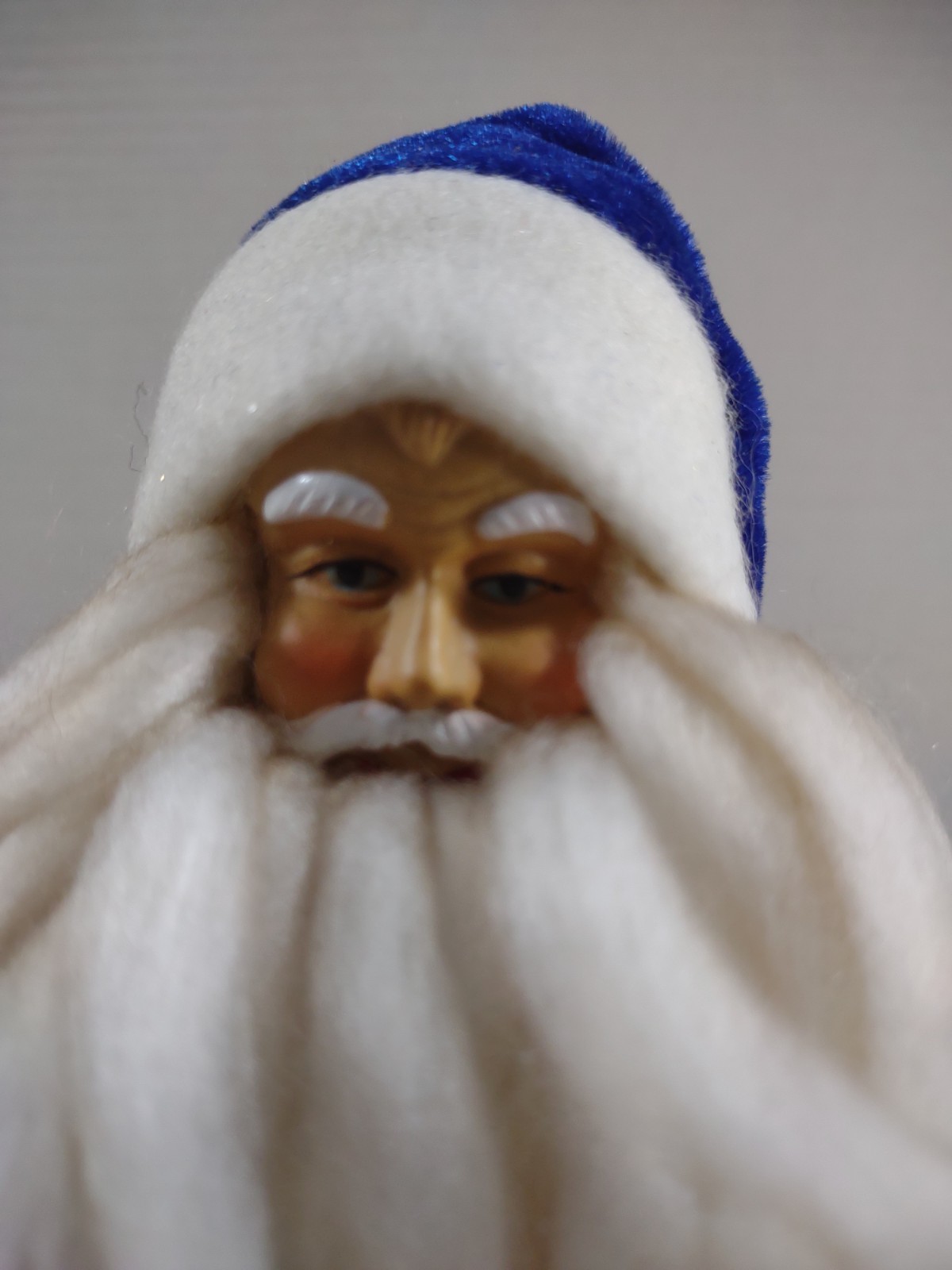 Blue Velvet Robe Wizard Woodland Santa Tree Topper Shelf Sitter Christmas Figure