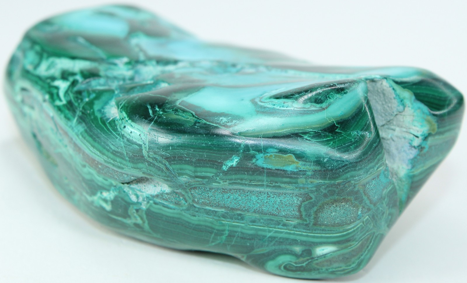 Peruvian Malachite & Chrysocolla Freeform / 3.27″ (83mm) / 8.8oz (249.47gr) 4188