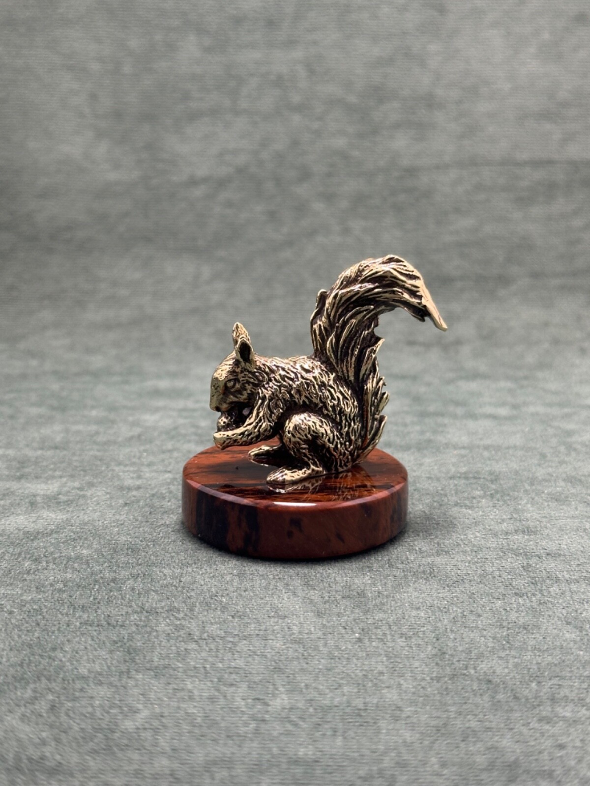 Art Deco.Squirrel figurine, cast Bronze figurine, sculpture.