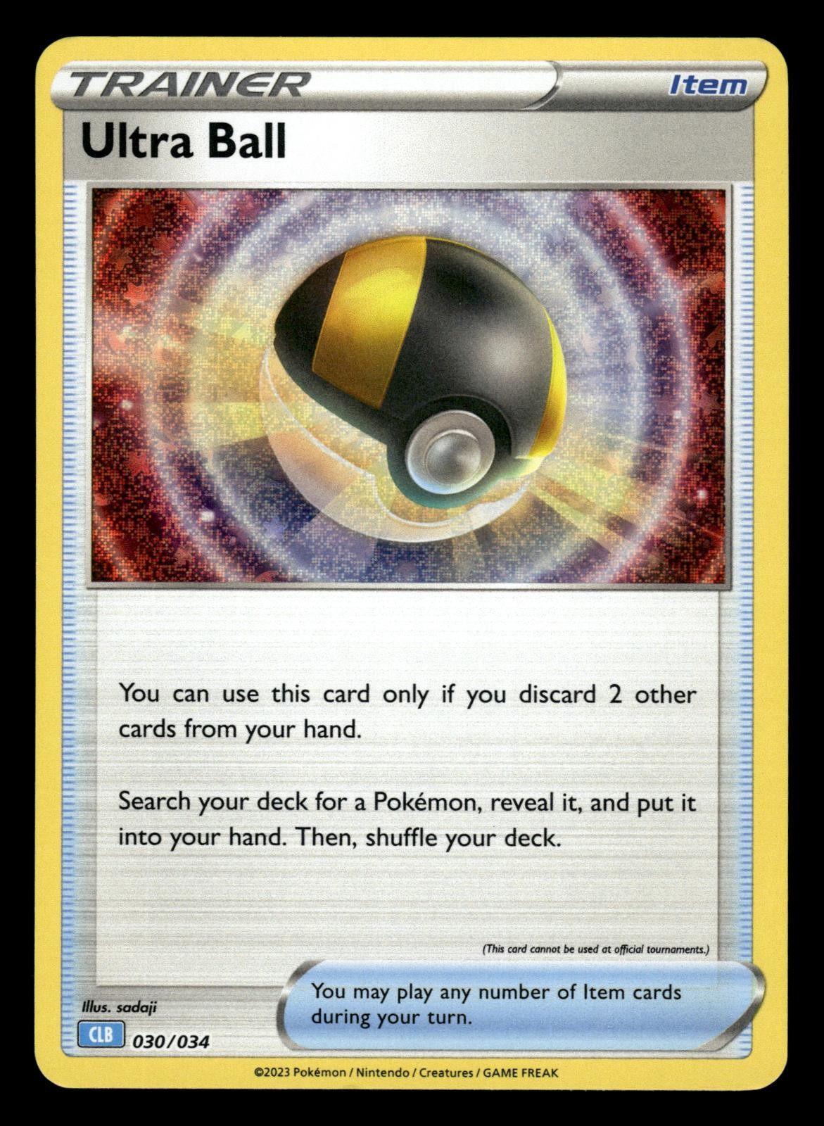 ENGLISH Ultra Ball (CLB) 030/034 Holo Classic CL Pokemon sadaji