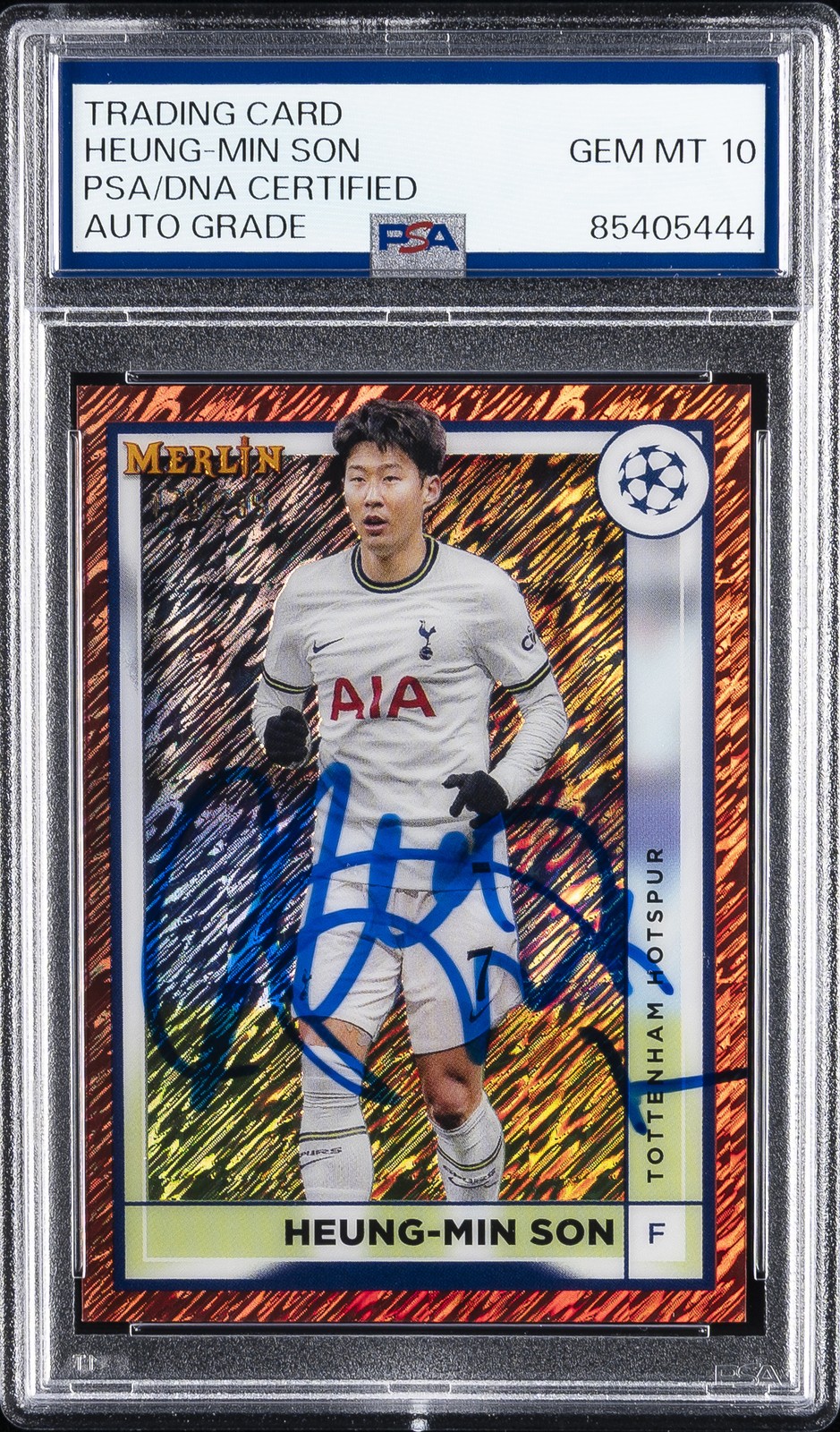 HEUNG-MIN SON SIGNED AUTOGRAPHED TRADING CARD PSA DNA AUTO 10