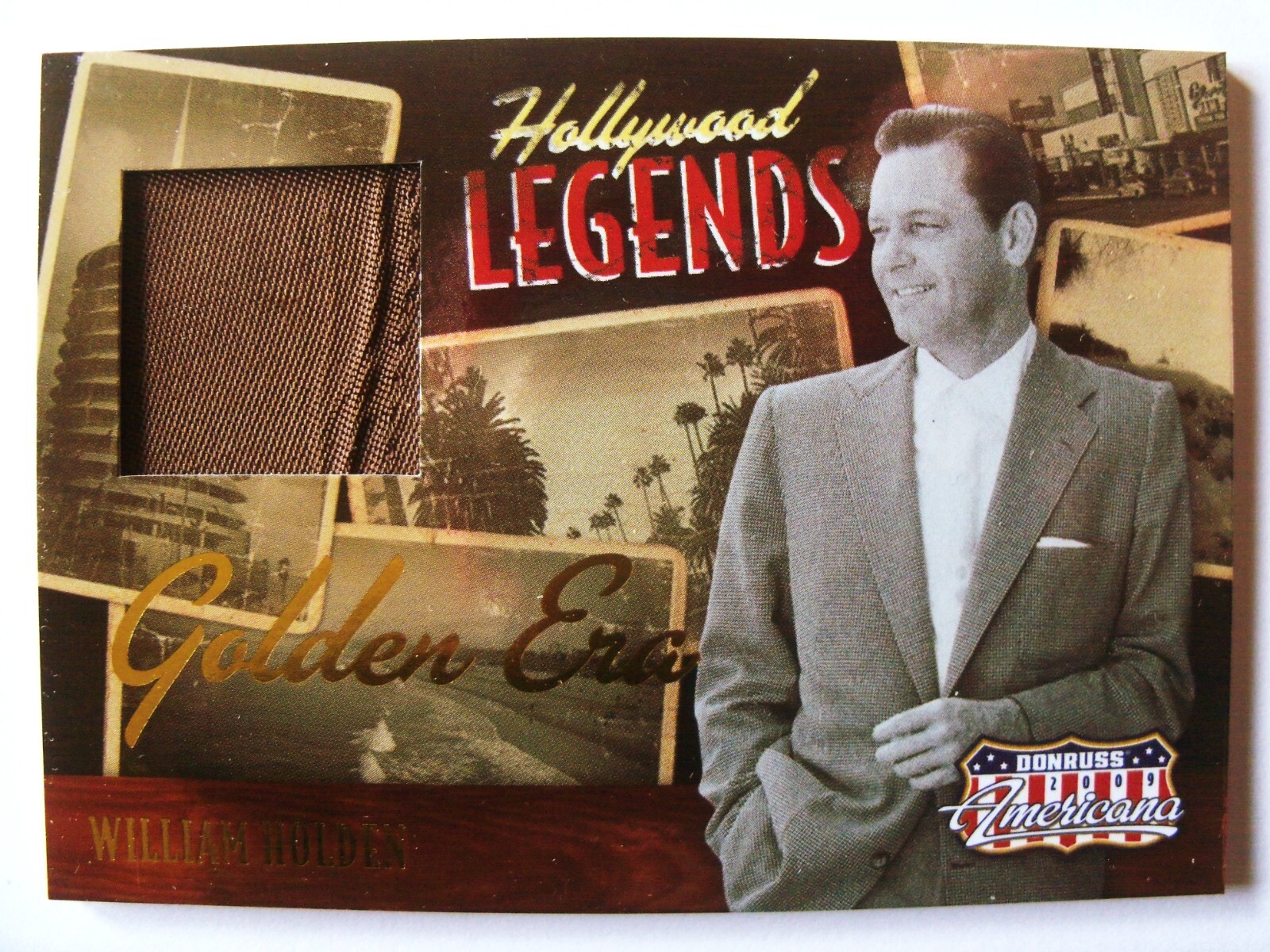 WILLIAM HOLDEN 2009 Donruss Americana Memorabilia Material Relic #012/50